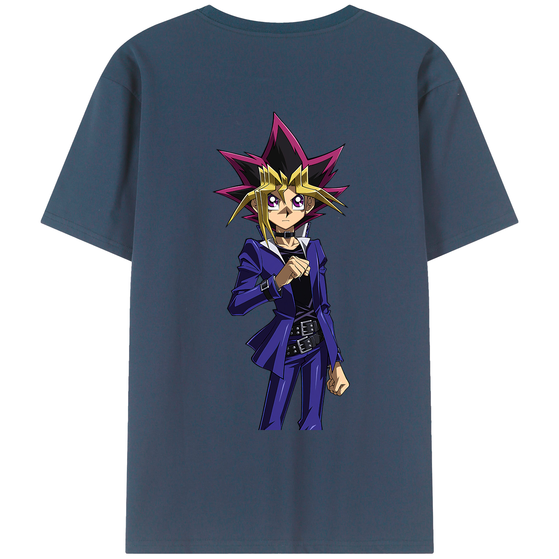 （画像用） 遊☆戯☆王 Yu-Gi-Oh! 綿100％ メンズ半袖Tシャツ（バックプリント） 通気性
