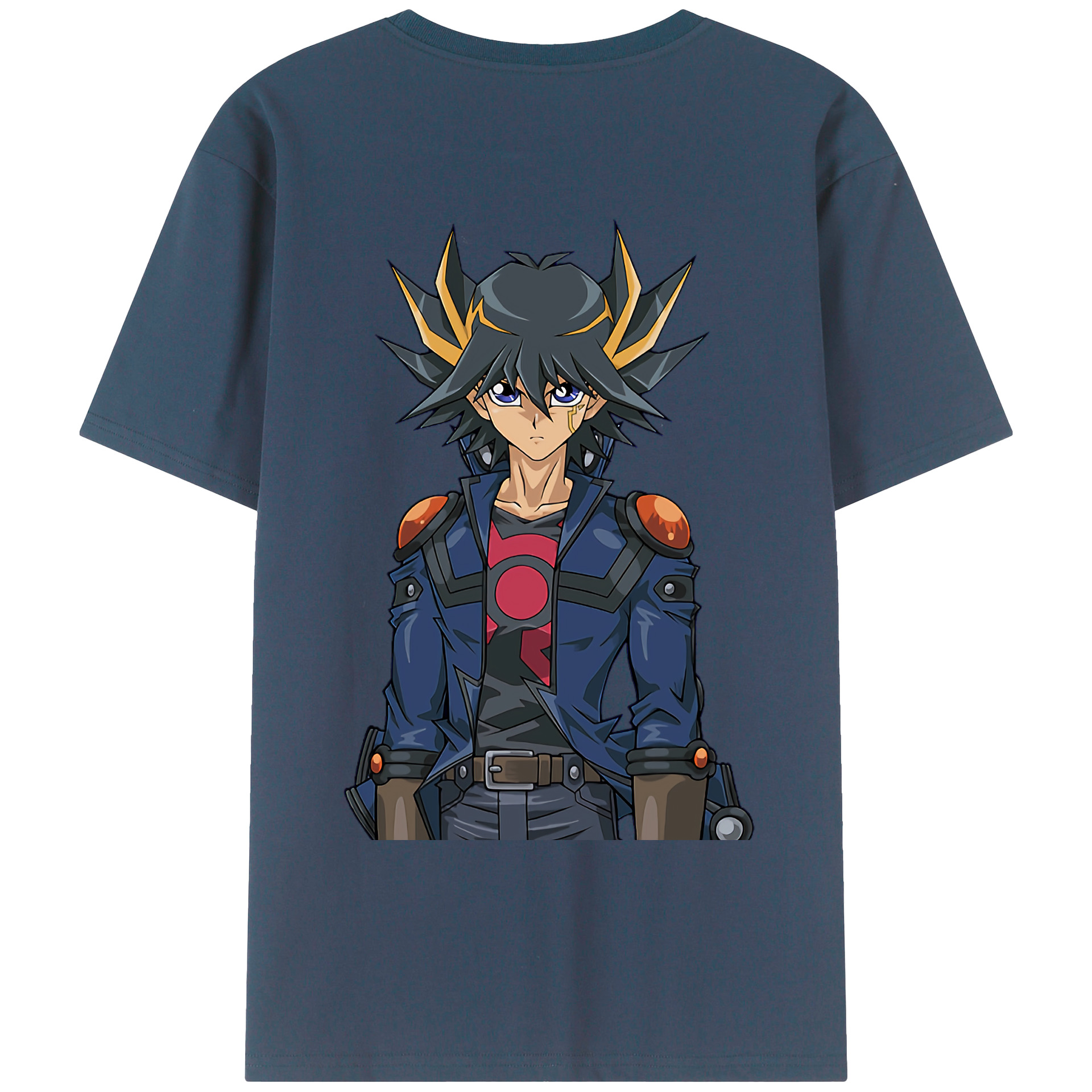 （画像用） 遊☆戯☆王 Yu-Gi-Oh! 綿100％ メンズ半袖Tシャツ（バックプリント） 通気性