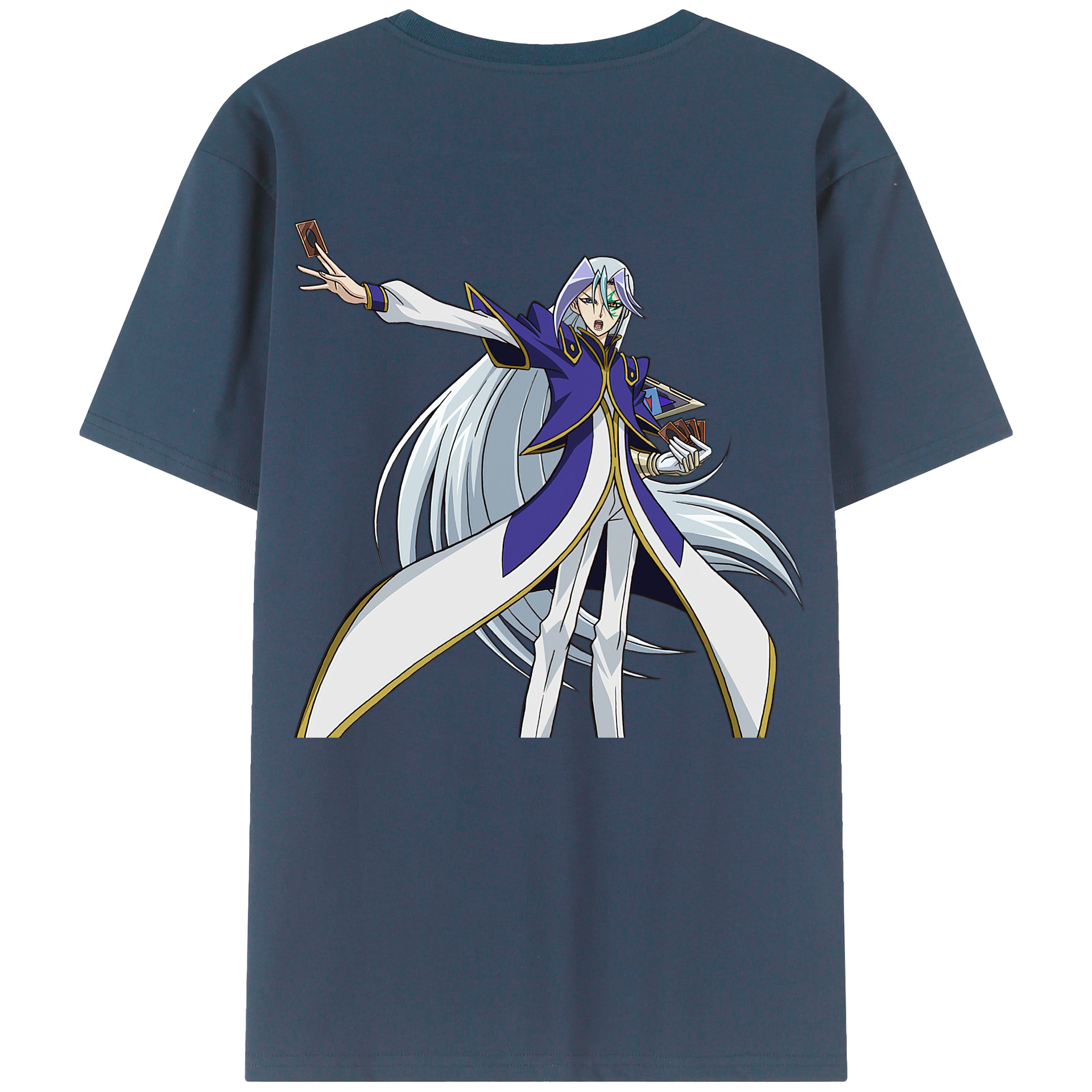 （画像用） 遊☆戯☆王 Yu-Gi-Oh! 綿100％ メンズ半袖Tシャツ（バックプリント） 通気性