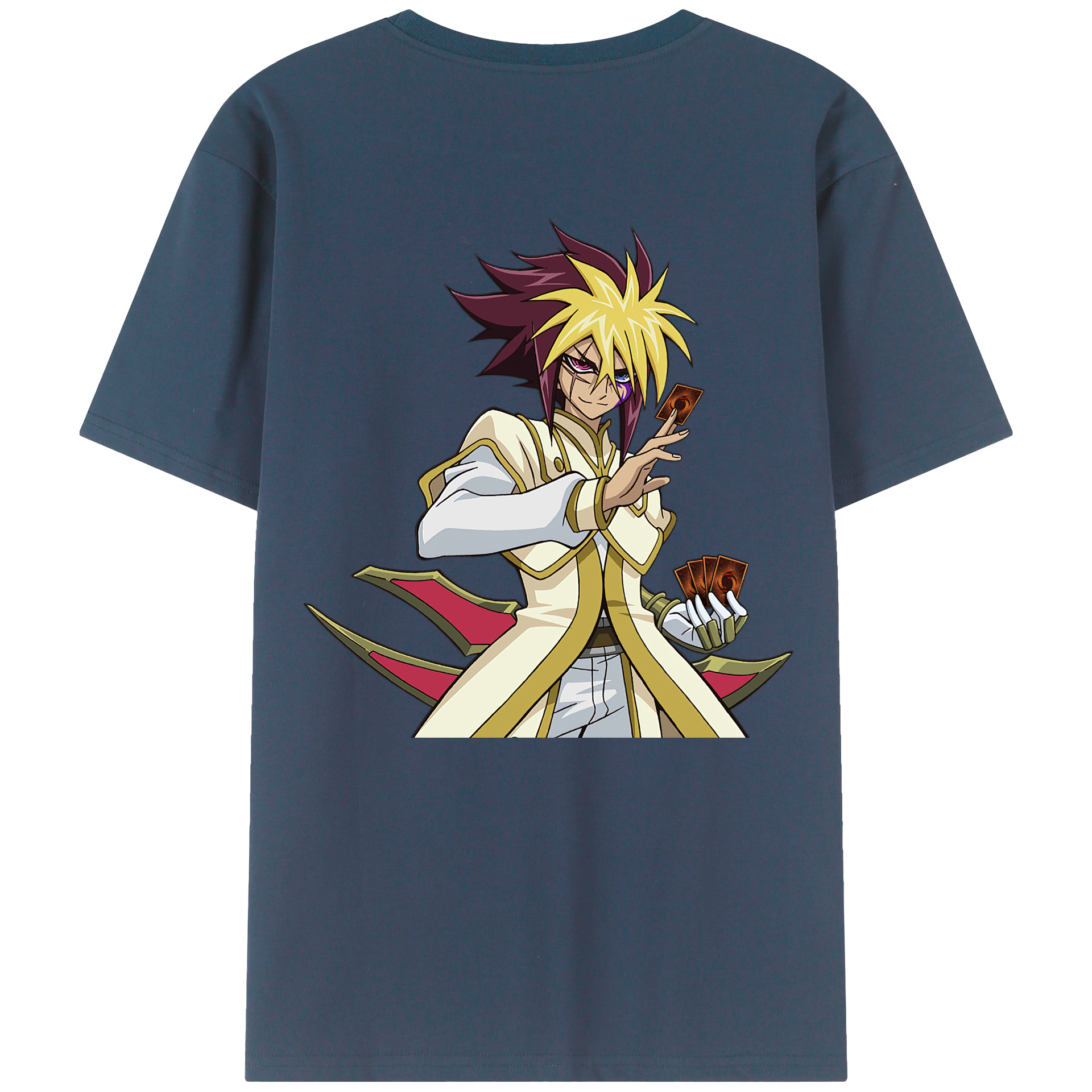 （画像用） 遊☆戯☆王 Yu-Gi-Oh! 綿100％ メンズ半袖Tシャツ（バックプリント） 通気性
