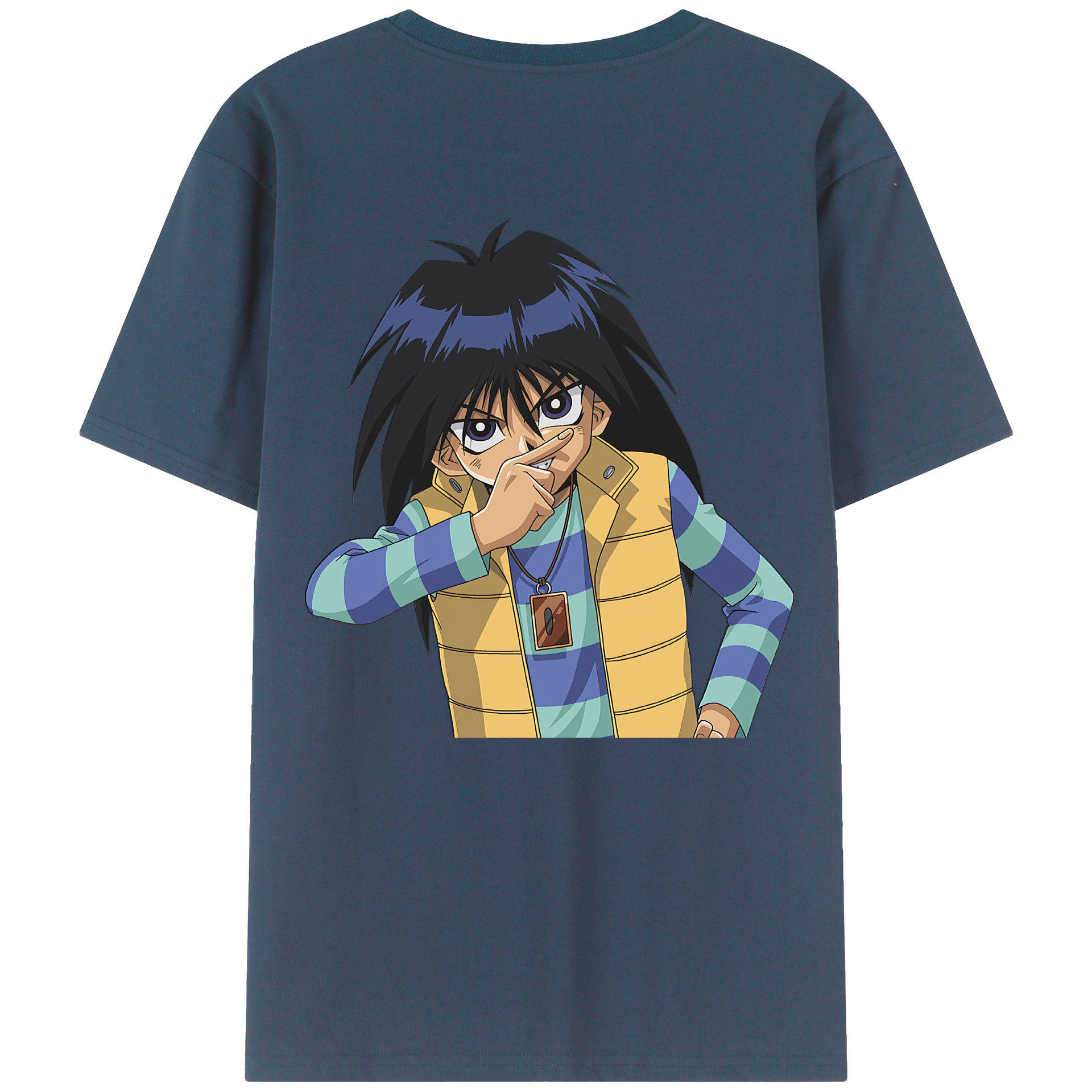 （画像用） 遊☆戯☆王 Yu-Gi-Oh! 綿100％ メンズ半袖Tシャツ（バックプリント） 通気性