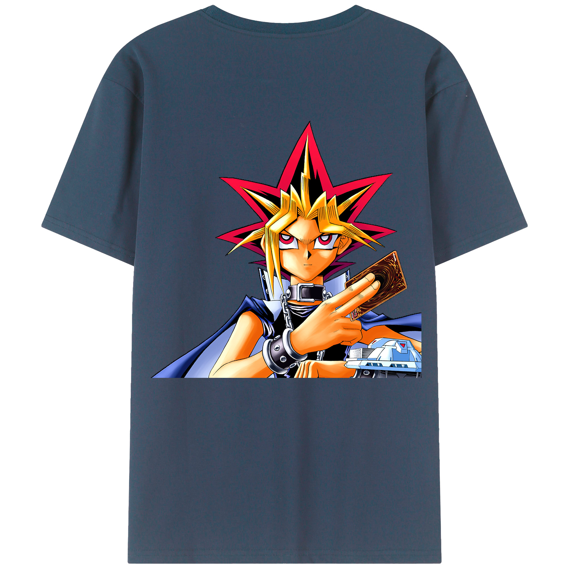 （画像用） 遊☆戯☆王 Yu-Gi-Oh! 綿100％ メンズ半袖Tシャツ（バックプリント） 通気性