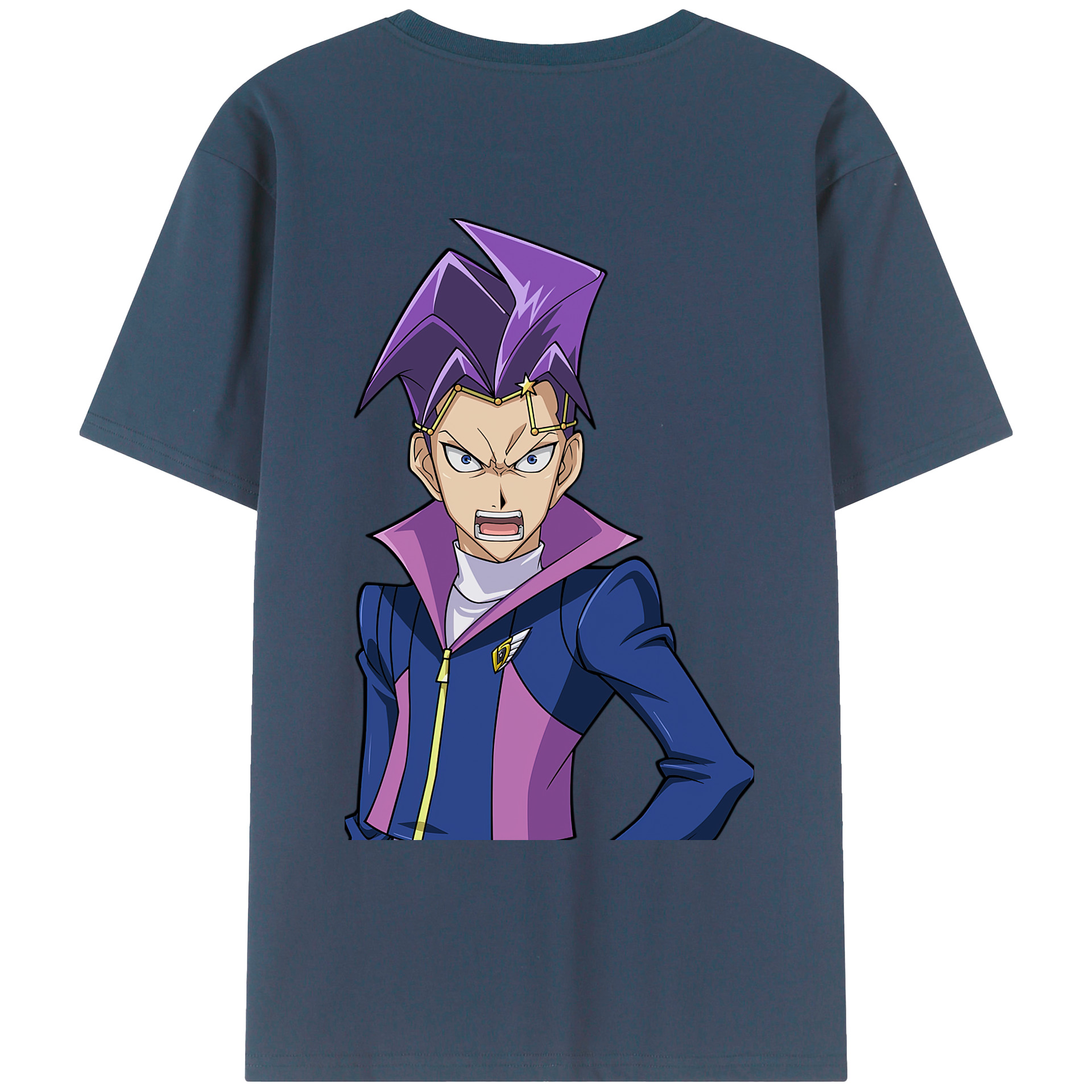 （画像用） 遊☆戯☆王 Yu-Gi-Oh! 綿100％ メンズ半袖Tシャツ（バックプリント） 通気性
