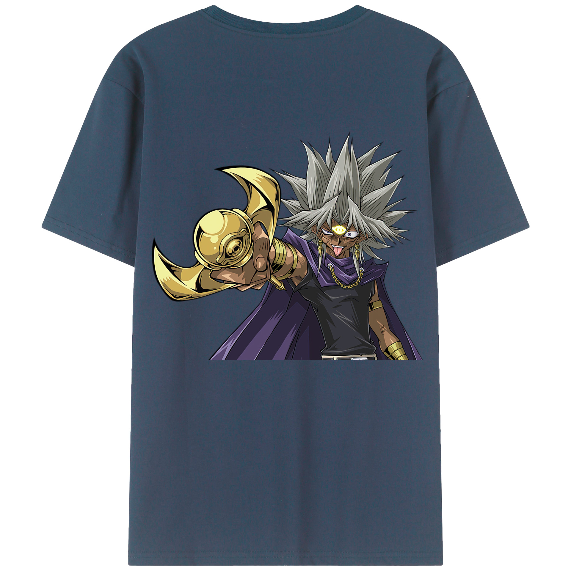 （画像用） 遊☆戯☆王 Yu-Gi-Oh! 綿100％ メンズ半袖Tシャツ（バックプリント） 通気性