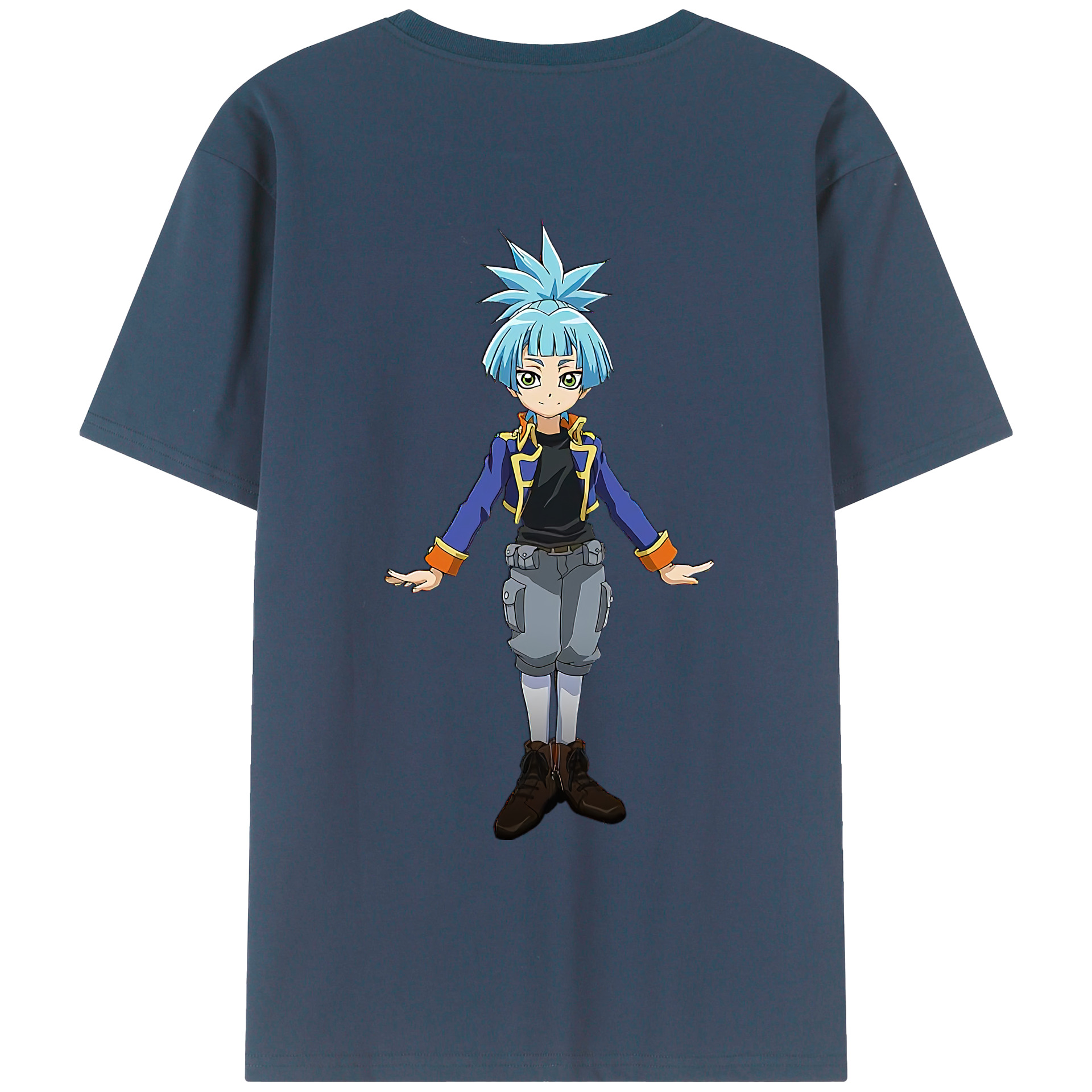 （画像用） 遊☆戯☆王 Yu-Gi-Oh! 綿100％ メンズ半袖Tシャツ（バックプリント） 通気性