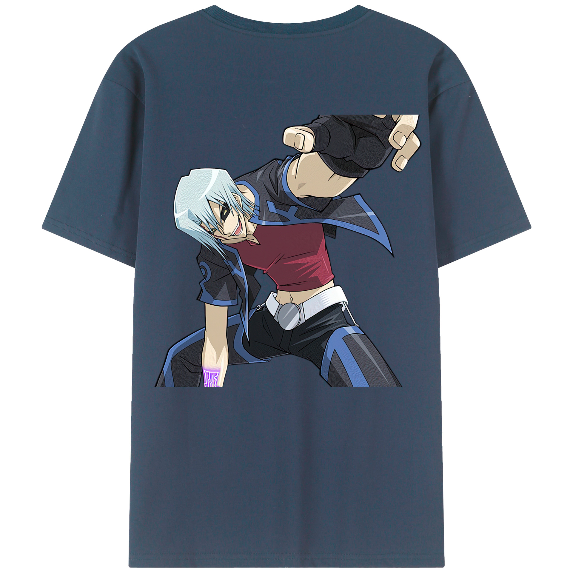 （画像用） 遊☆戯☆王 Yu-Gi-Oh! 綿100％ メンズ半袖Tシャツ（バックプリント） 通気性