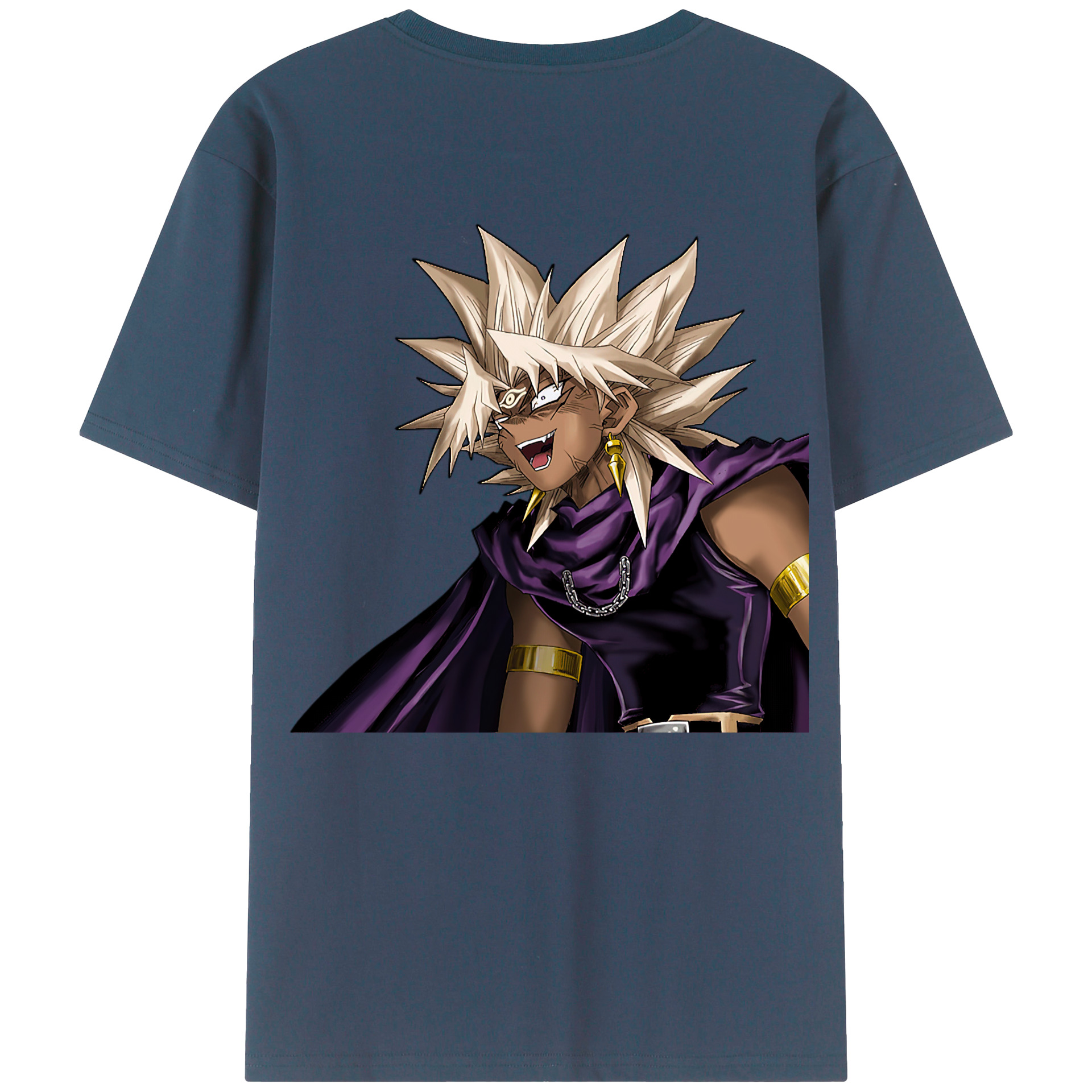 （画像用） 遊☆戯☆王 Yu-Gi-Oh! 綿100％ メンズ半袖Tシャツ（バックプリント） 通気性