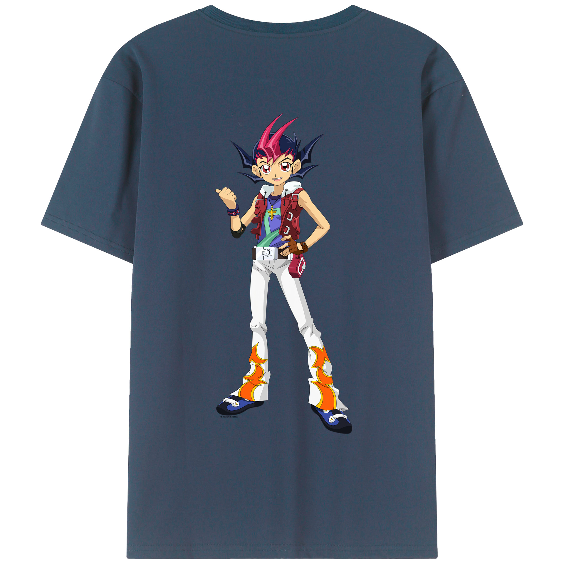 （画像用） 遊☆戯☆王 Yu-Gi-Oh! 綿100％ メンズ半袖Tシャツ（バックプリント） 通気性