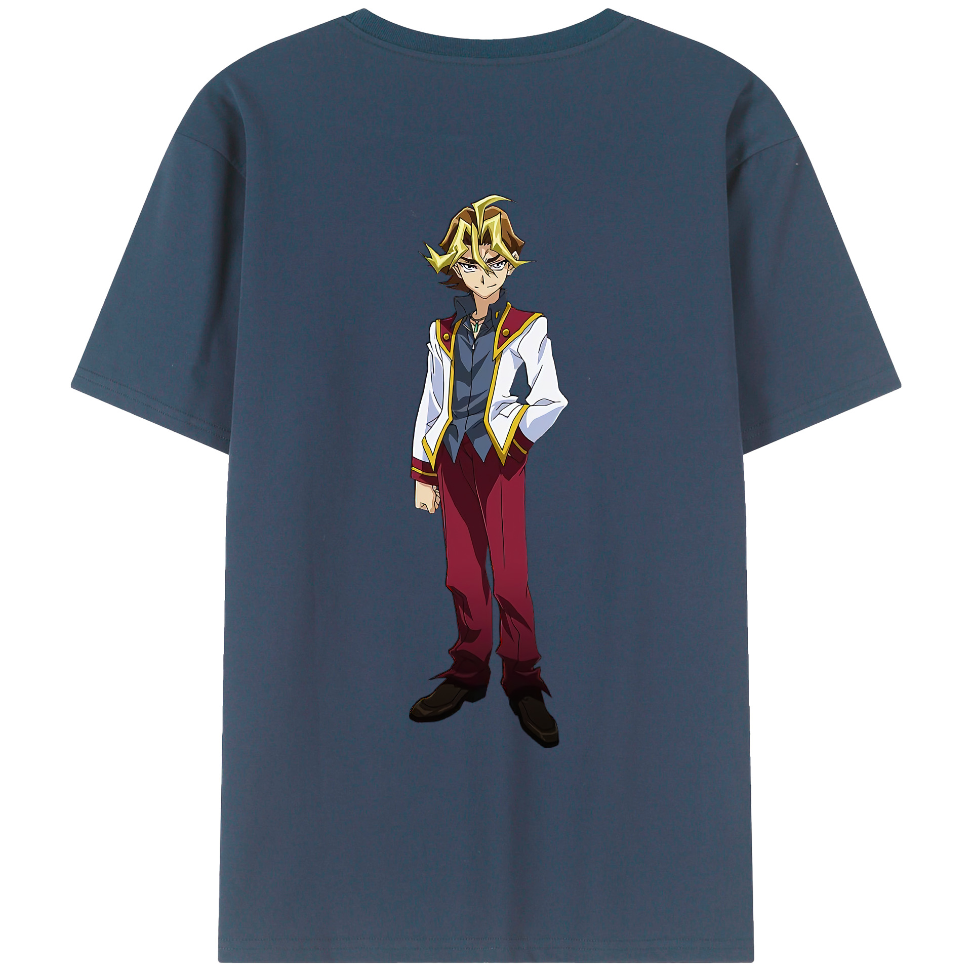 （画像用） 遊☆戯☆王 Yu-Gi-Oh! 綿100％ メンズ半袖Tシャツ（バックプリント） 通気性