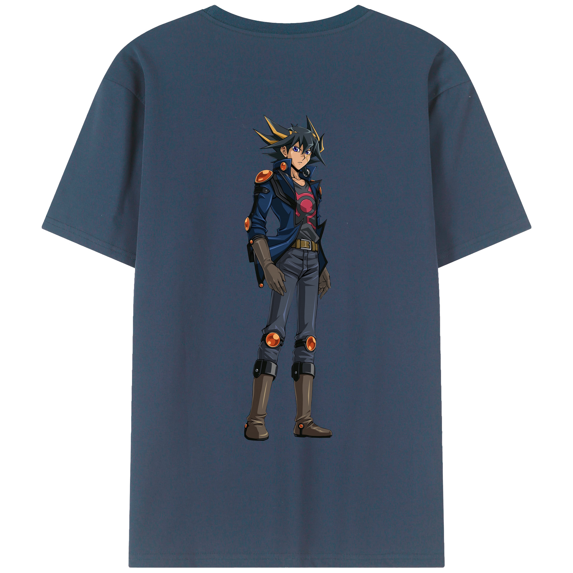 （画像用） 遊☆戯☆王 Yu-Gi-Oh! 綿100％ メンズ半袖Tシャツ（バックプリント） 通気性