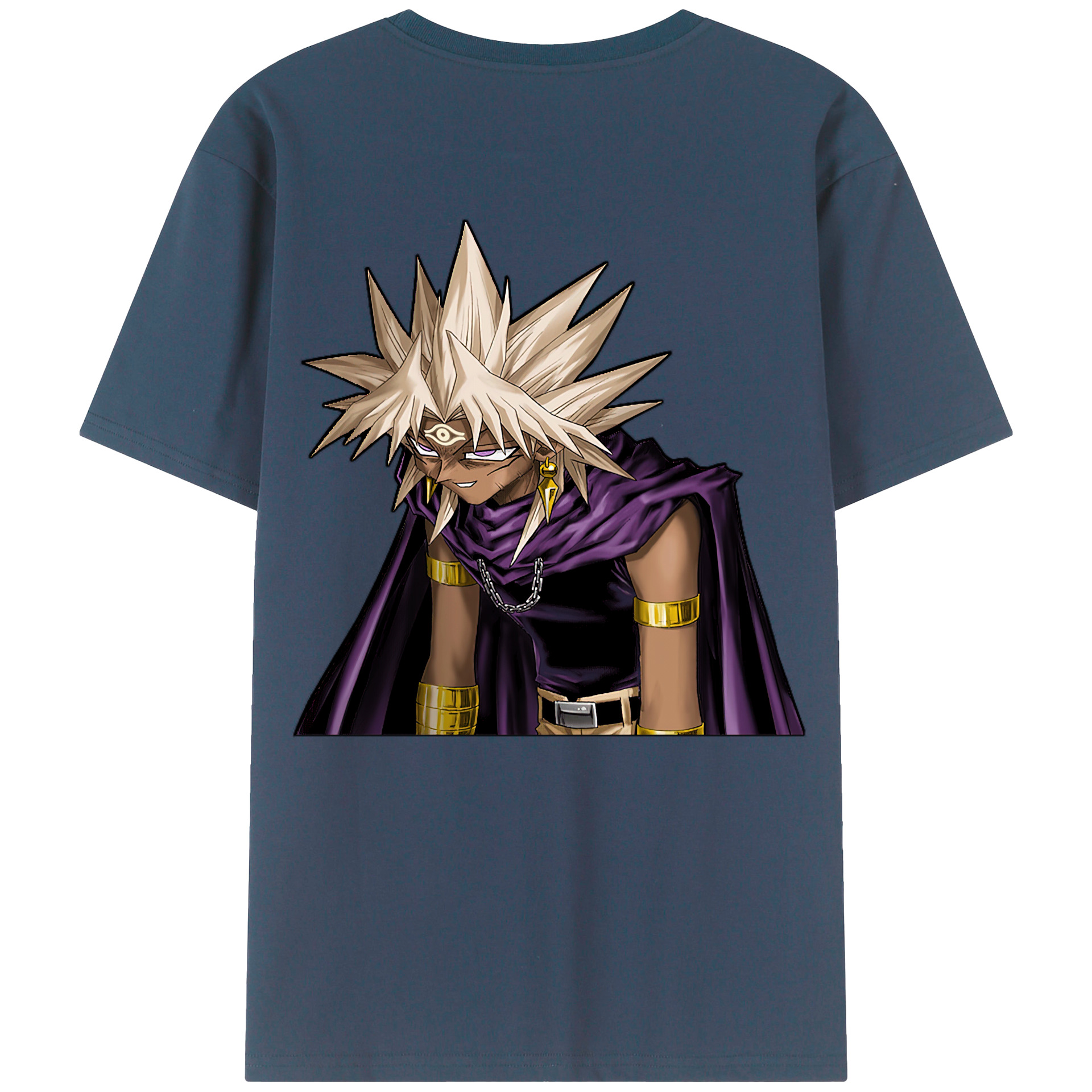 （画像用） 遊☆戯☆王 Yu-Gi-Oh! 綿100％ メンズ半袖Tシャツ（バックプリント） 通気性