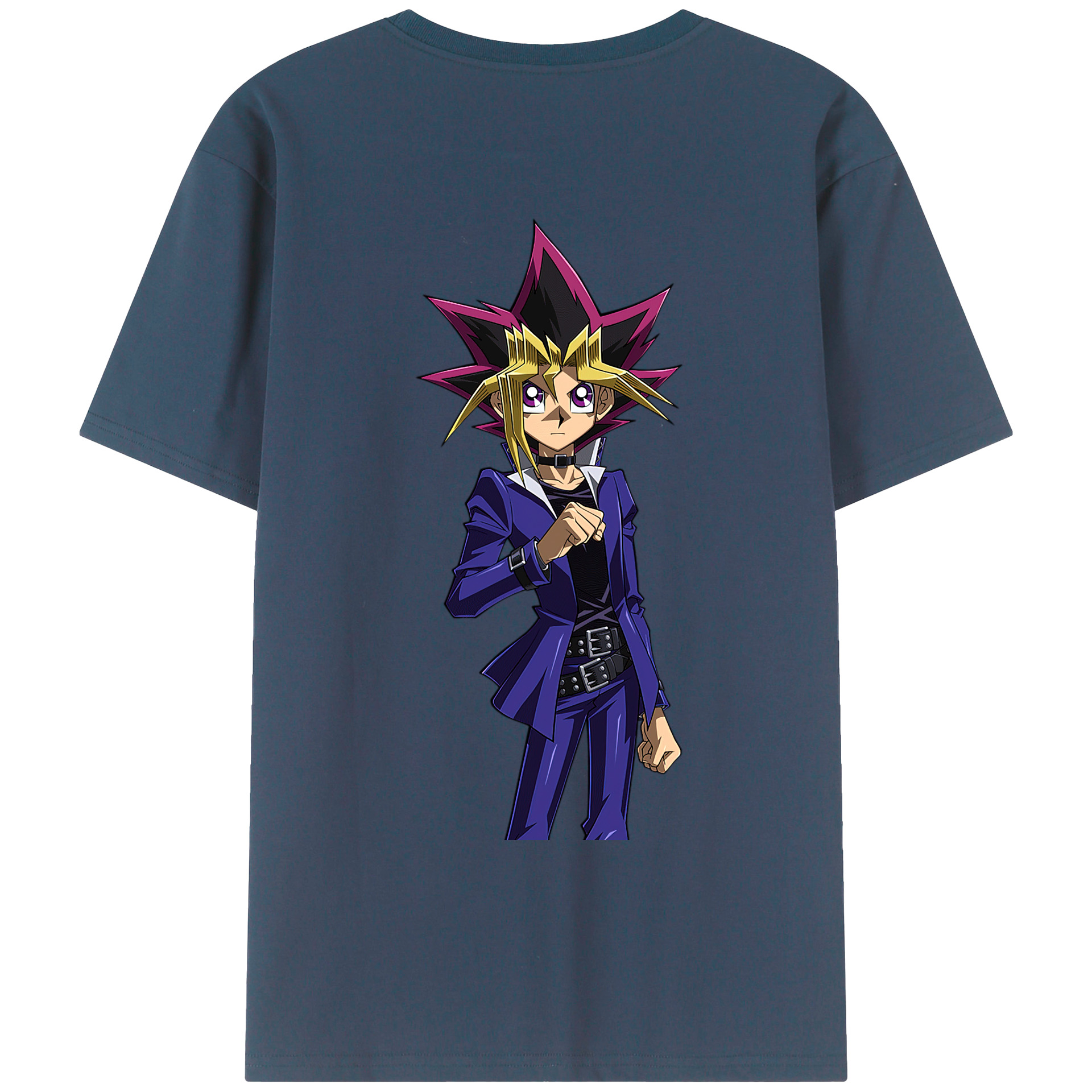 （画像用） 遊☆戯☆王 Yu-Gi-Oh! 綿100％ メンズ半袖Tシャツ（バックプリント） 通気性