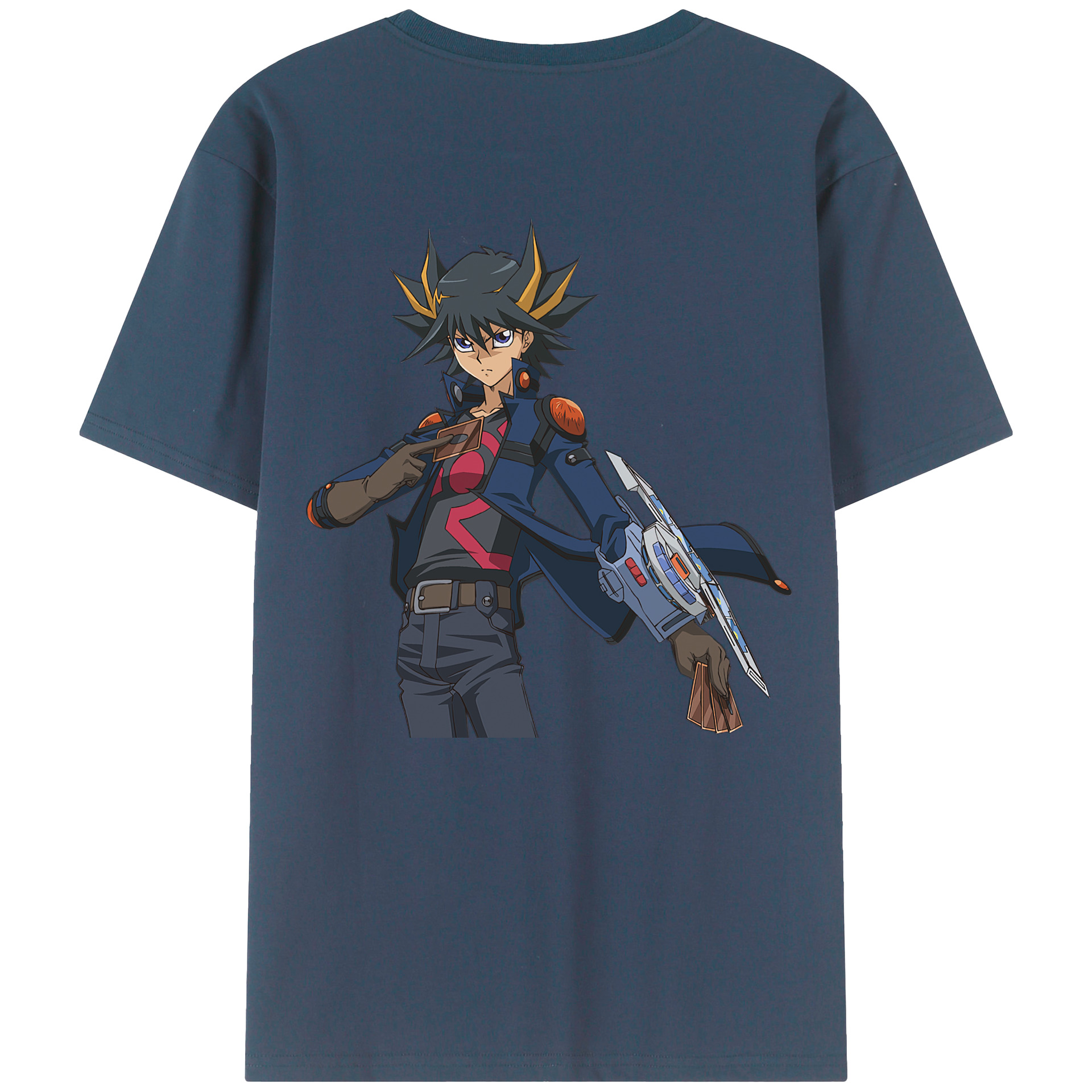 （画像用） 遊☆戯☆王 Yu-Gi-Oh! 綿100％ メンズ半袖Tシャツ（バックプリント） 通気性
