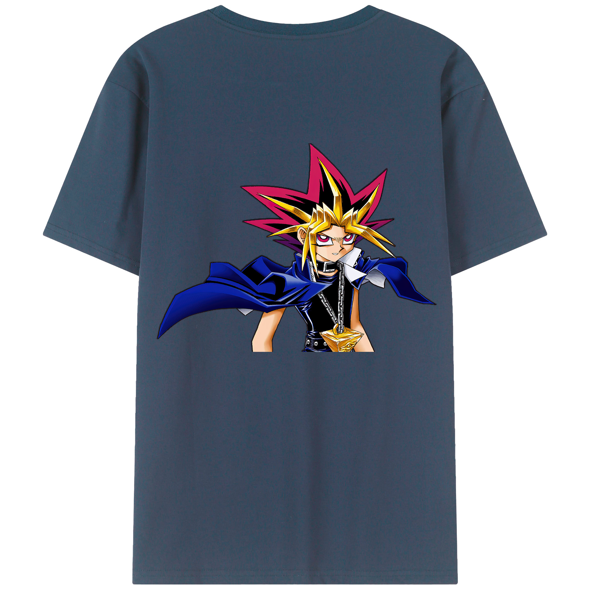 （画像用） 遊☆戯☆王 Yu-Gi-Oh! 綿100％ メンズ半袖Tシャツ（バックプリント） 通気性