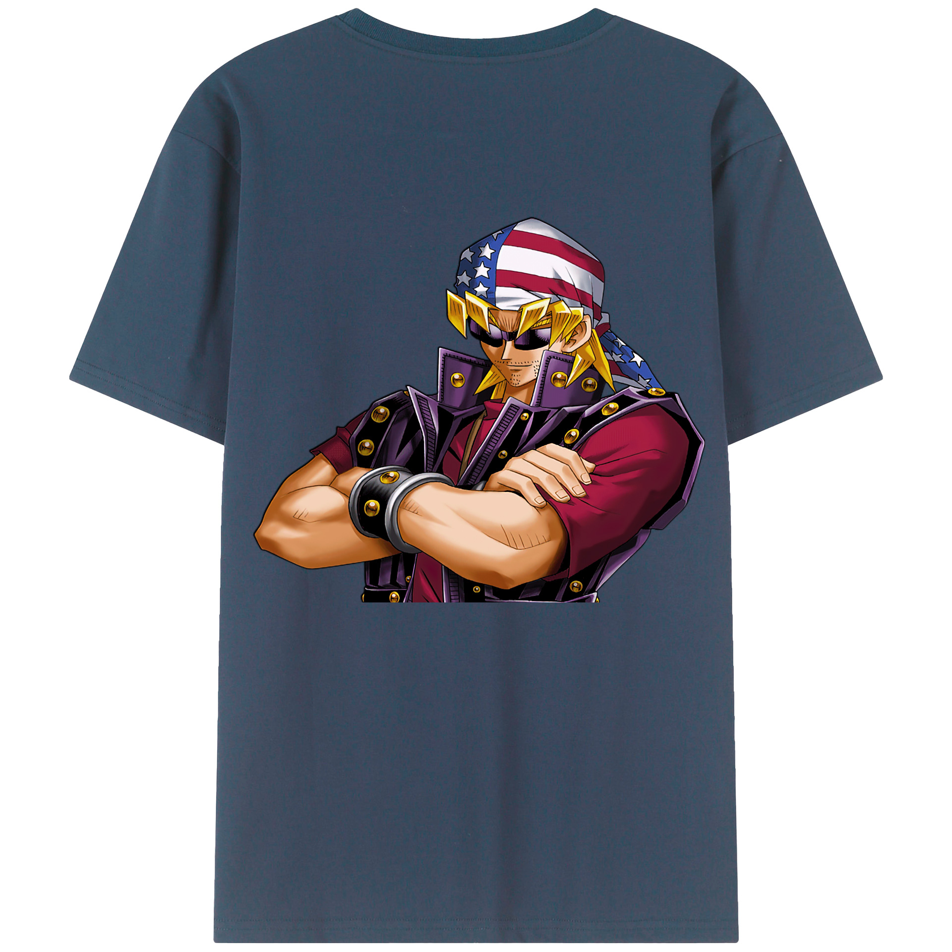 （画像用） 遊☆戯☆王 Yu-Gi-Oh! 綿100％ メンズ半袖Tシャツ（バックプリント） 通気性