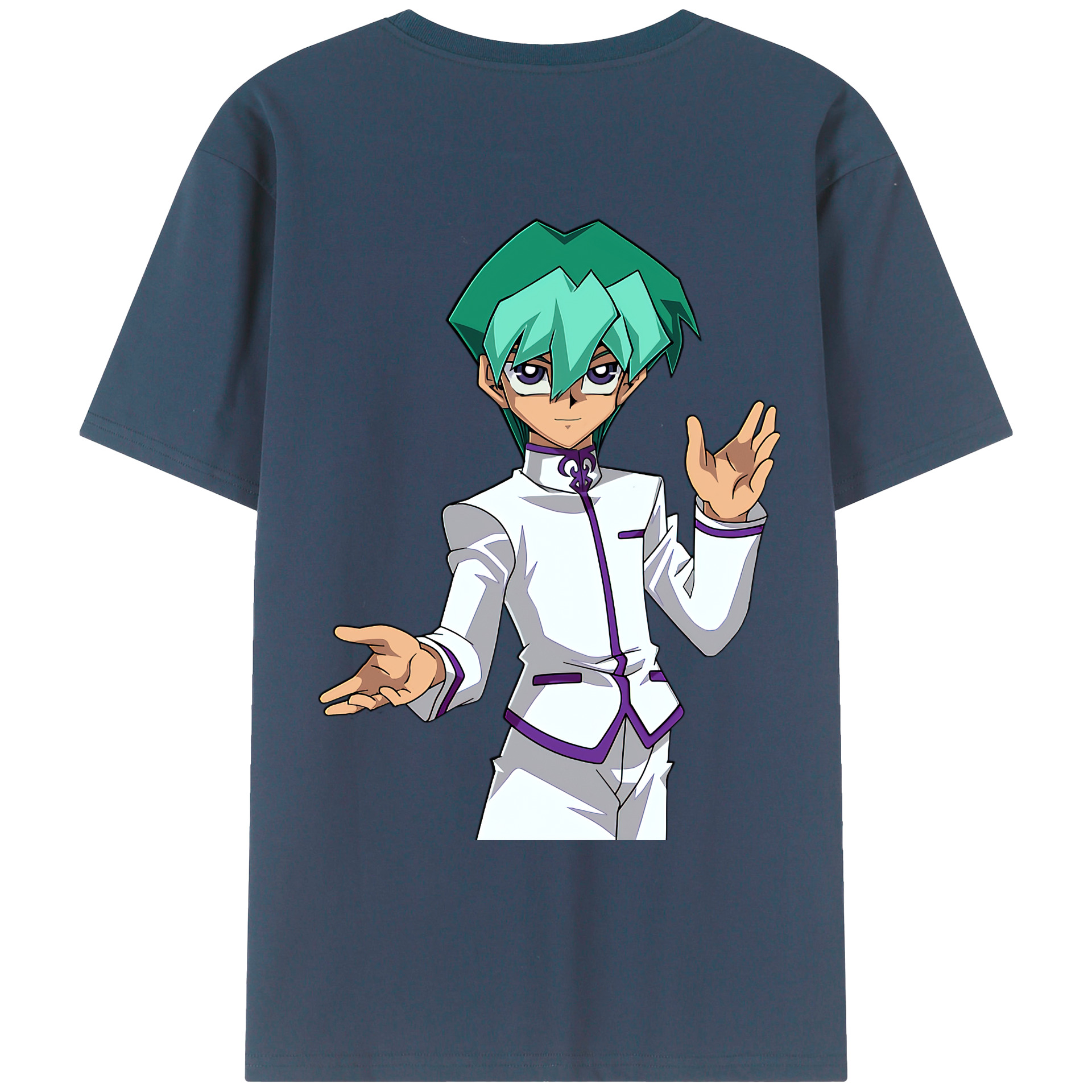 （画像用） 遊☆戯☆王 Yu-Gi-Oh! 綿100％ メンズ半袖Tシャツ（バックプリント） 通気性