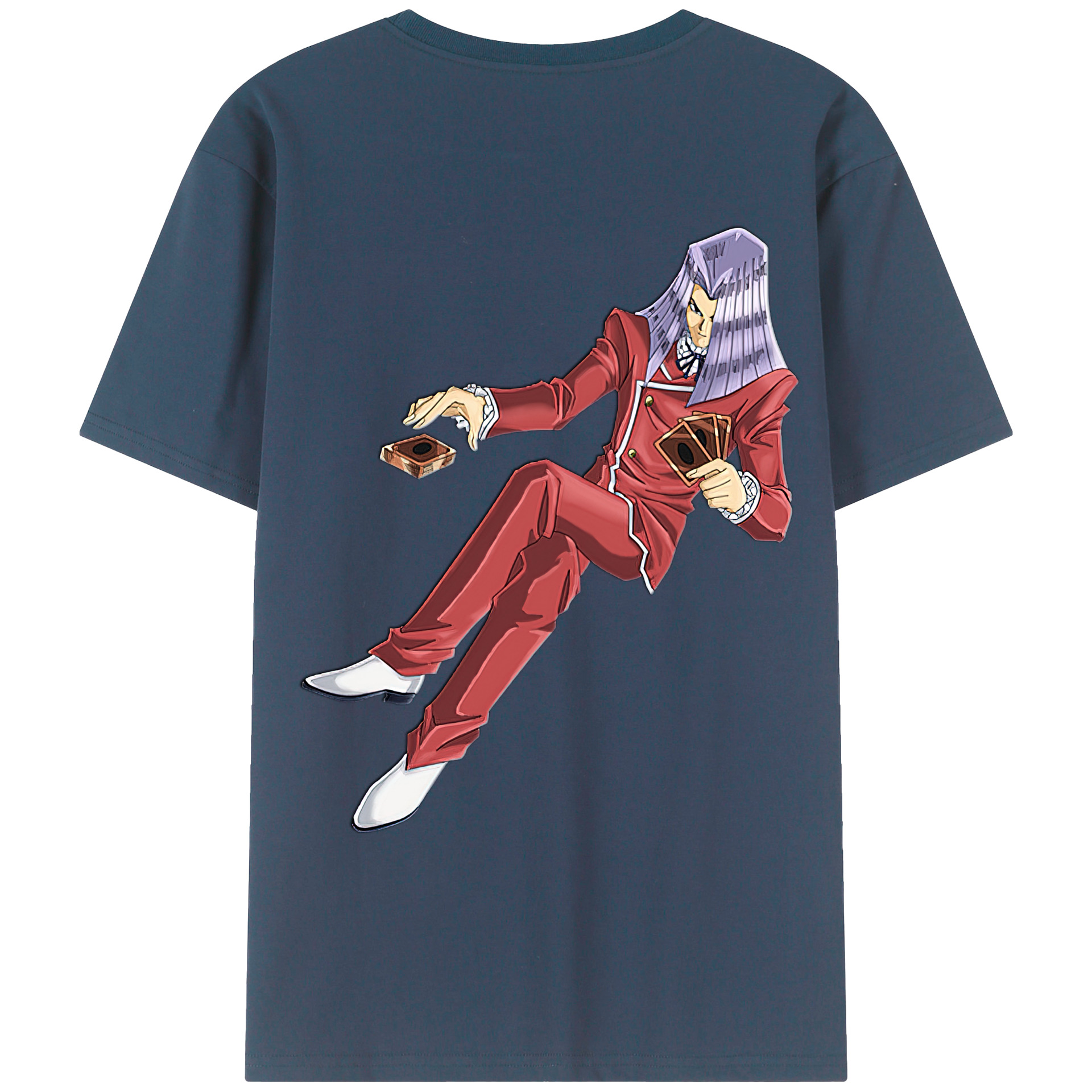 （画像用） 遊☆戯☆王 Yu-Gi-Oh! 綿100％ メンズ半袖Tシャツ（バックプリント） 通気性