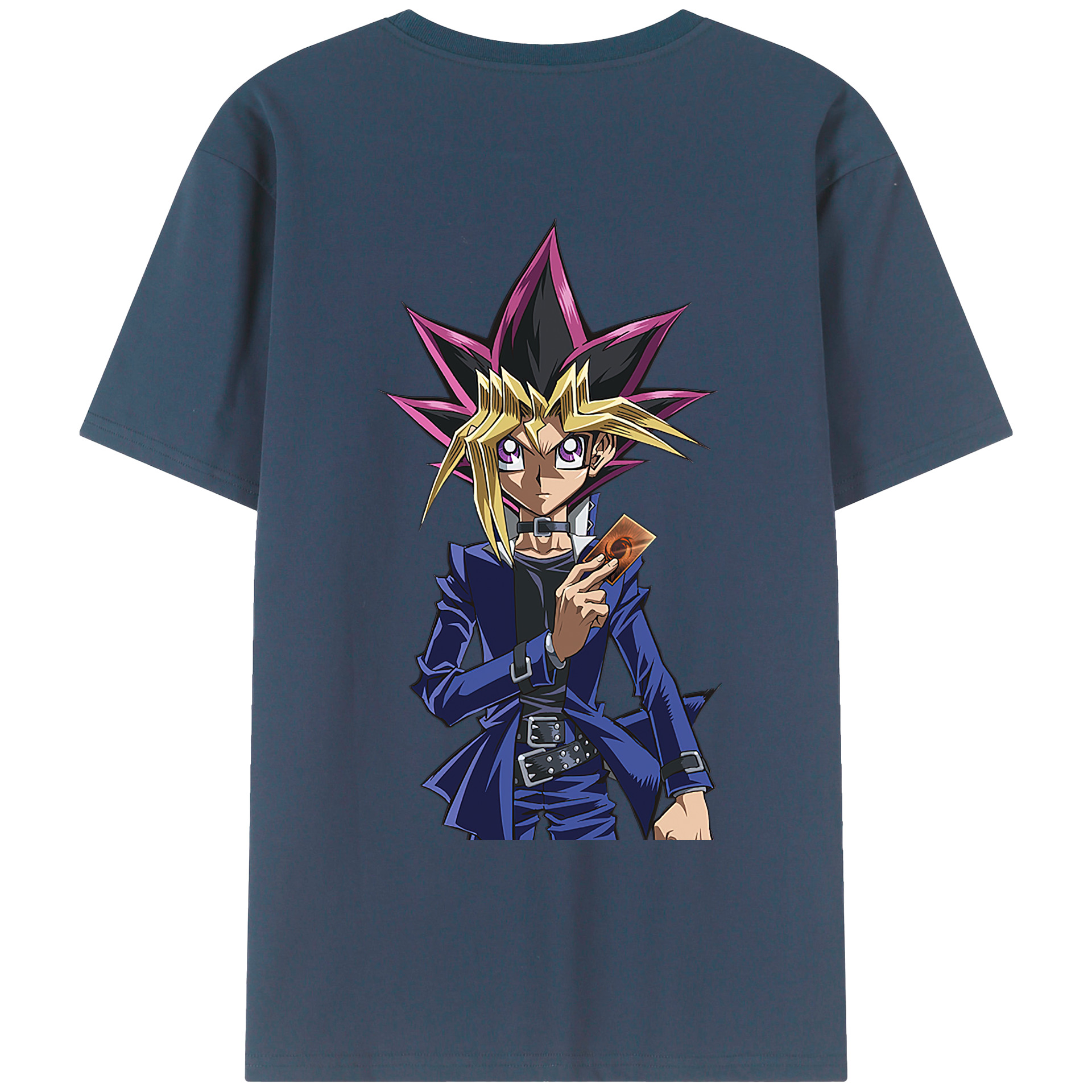 （画像用） 遊☆戯☆王 Yu-Gi-Oh! 綿100％ メンズ半袖Tシャツ（バックプリント） 通気性