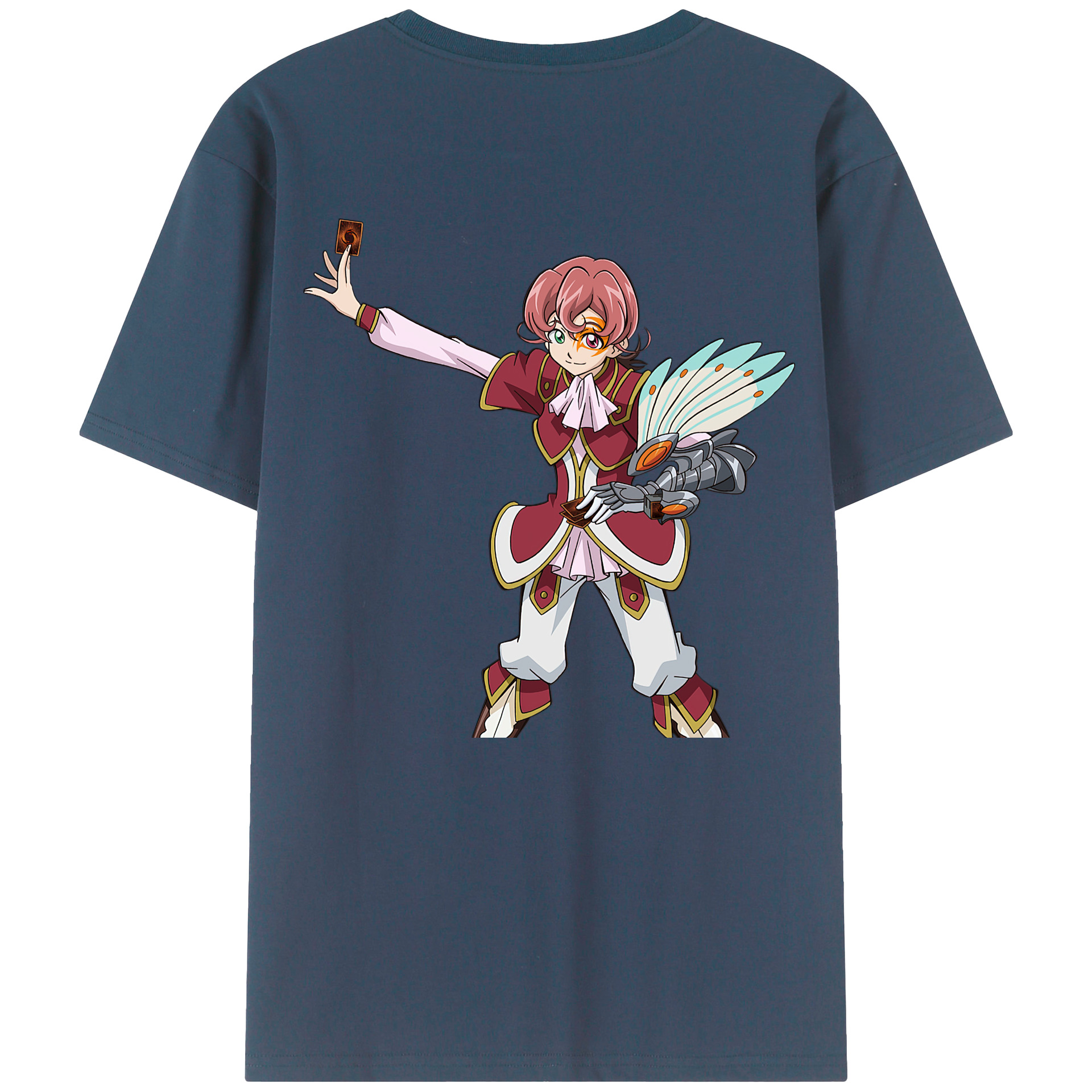 （画像用） 遊☆戯☆王 Yu-Gi-Oh! 綿100％ メンズ半袖Tシャツ（バックプリント） 通気性