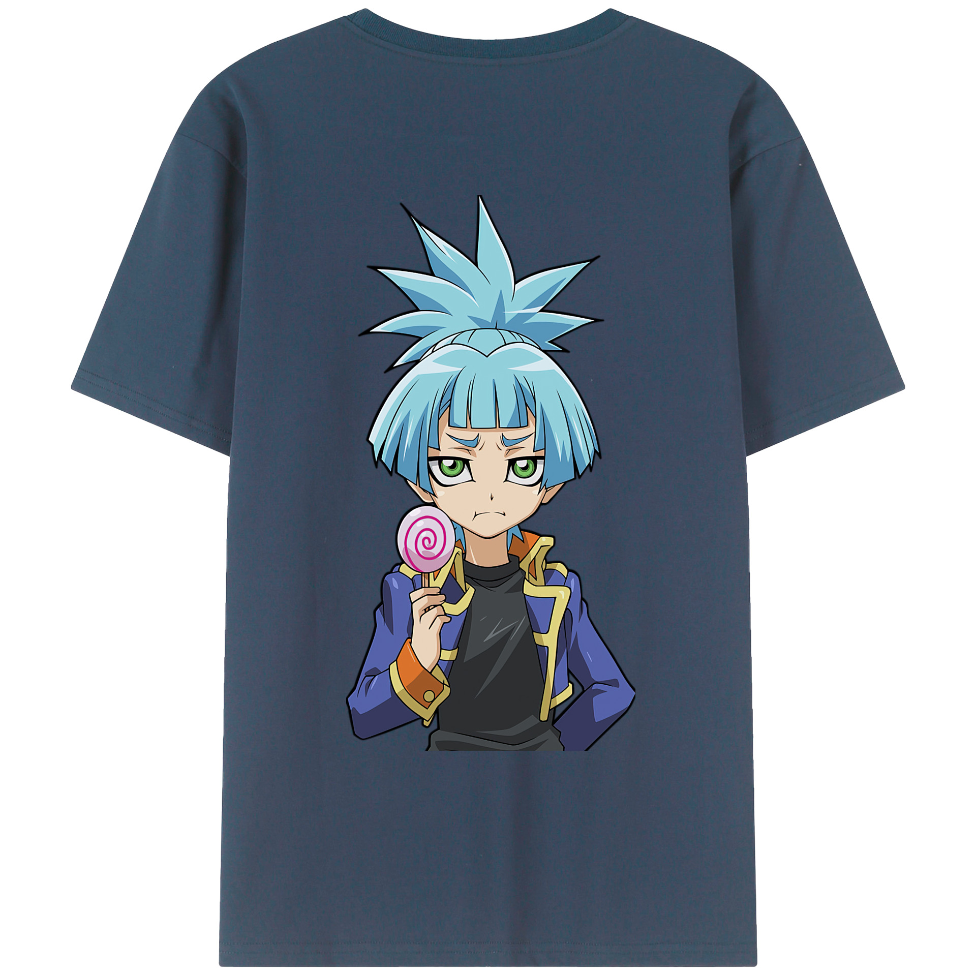 （画像用） 遊☆戯☆王 Yu-Gi-Oh! 綿100％ メンズ半袖Tシャツ（バックプリント） 通気性