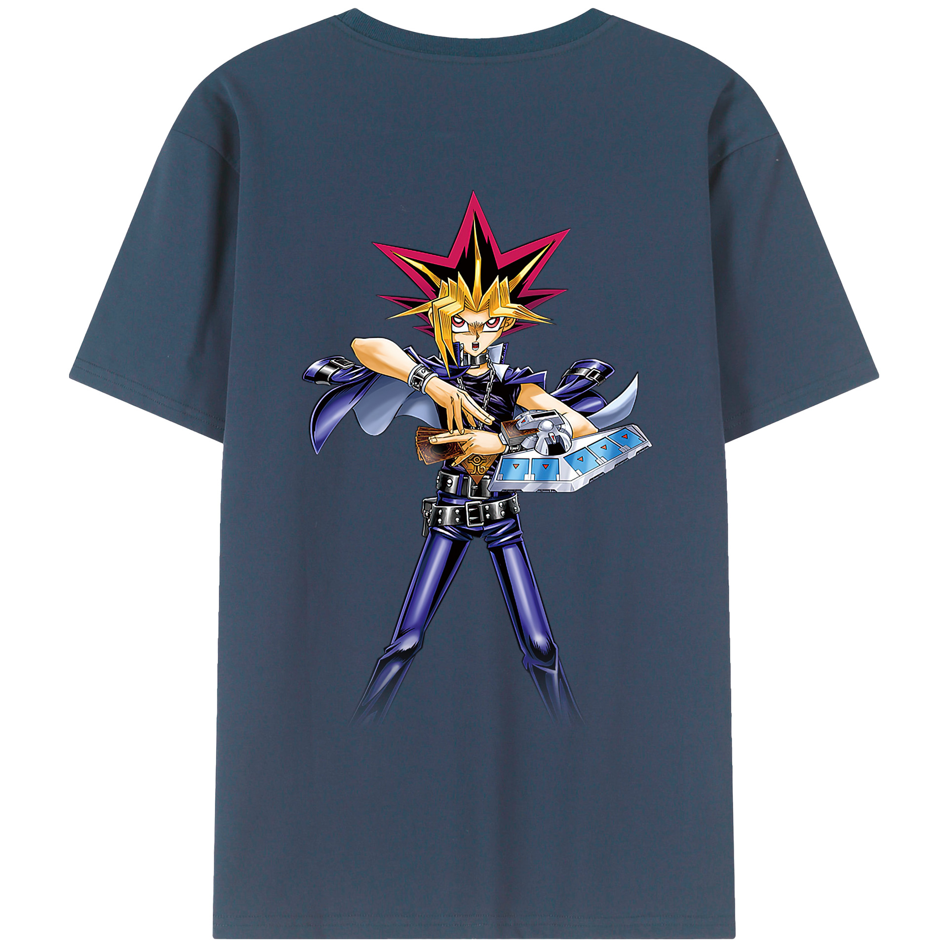 （画像用） 遊☆戯☆王 Yu-Gi-Oh! 綿100％ メンズ半袖Tシャツ（バックプリント） 通気性