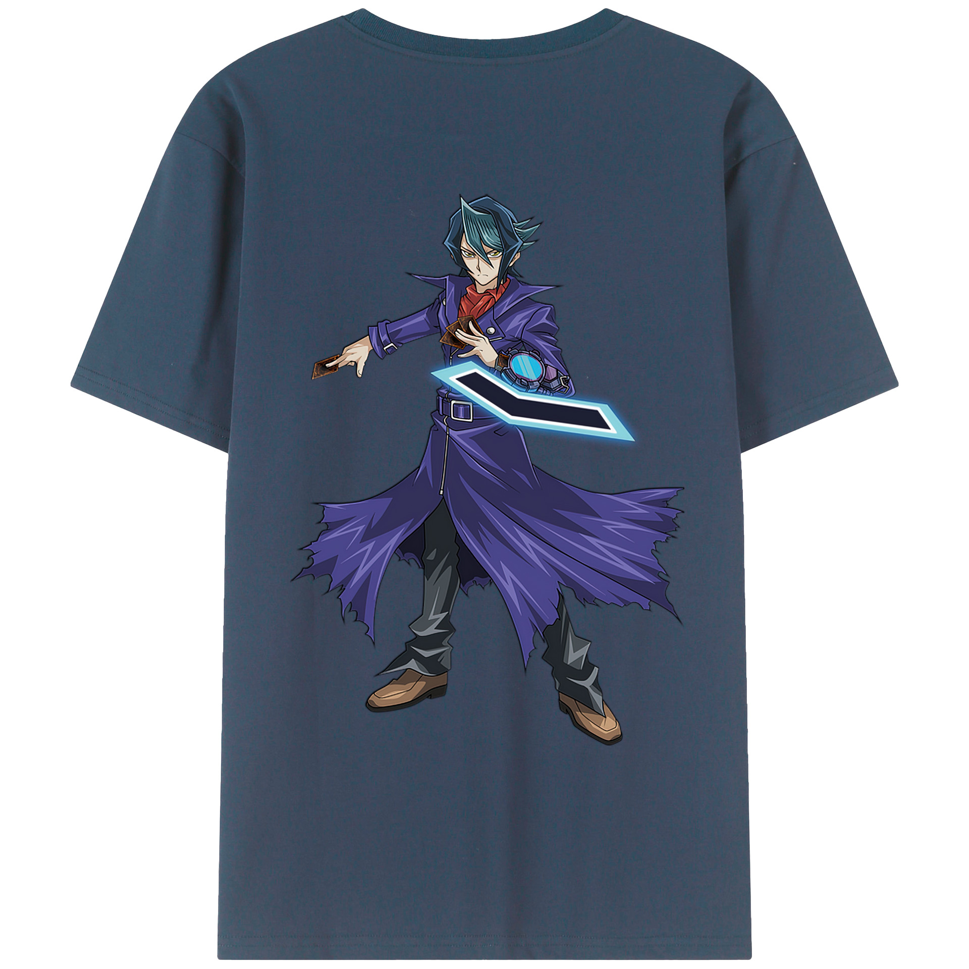 （画像用） 遊☆戯☆王 Yu-Gi-Oh! 綿100％ メンズ半袖Tシャツ（バックプリント） 通気性