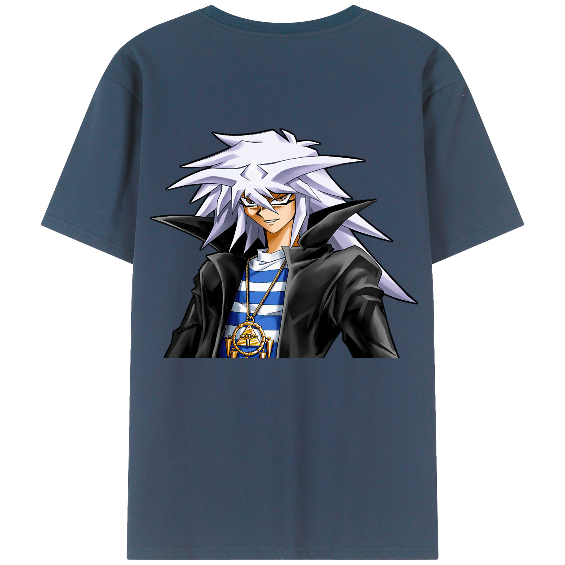 （画像用） 遊☆戯☆王 Yu-Gi-Oh! 綿100％ メンズ半袖Tシャツ（バックプリント） 通気性