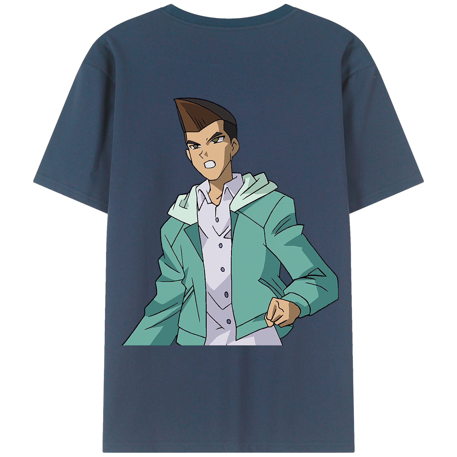 （画像用） 遊☆戯☆王 Yu-Gi-Oh! 綿100％ メンズ半袖Tシャツ（バックプリント） 通気性