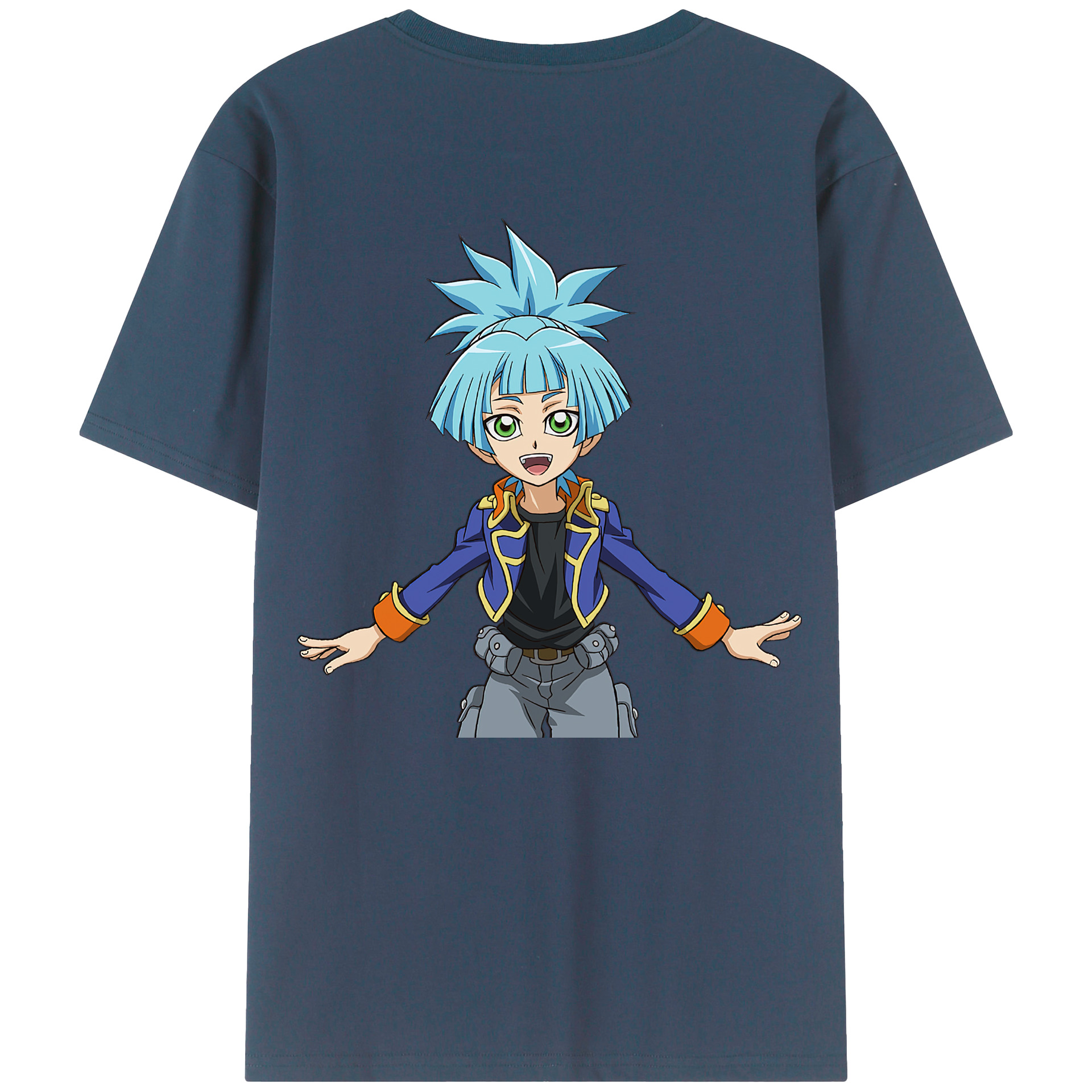（画像用） 遊☆戯☆王 Yu-Gi-Oh! 綿100％ メンズ半袖Tシャツ（バックプリント） 通気性