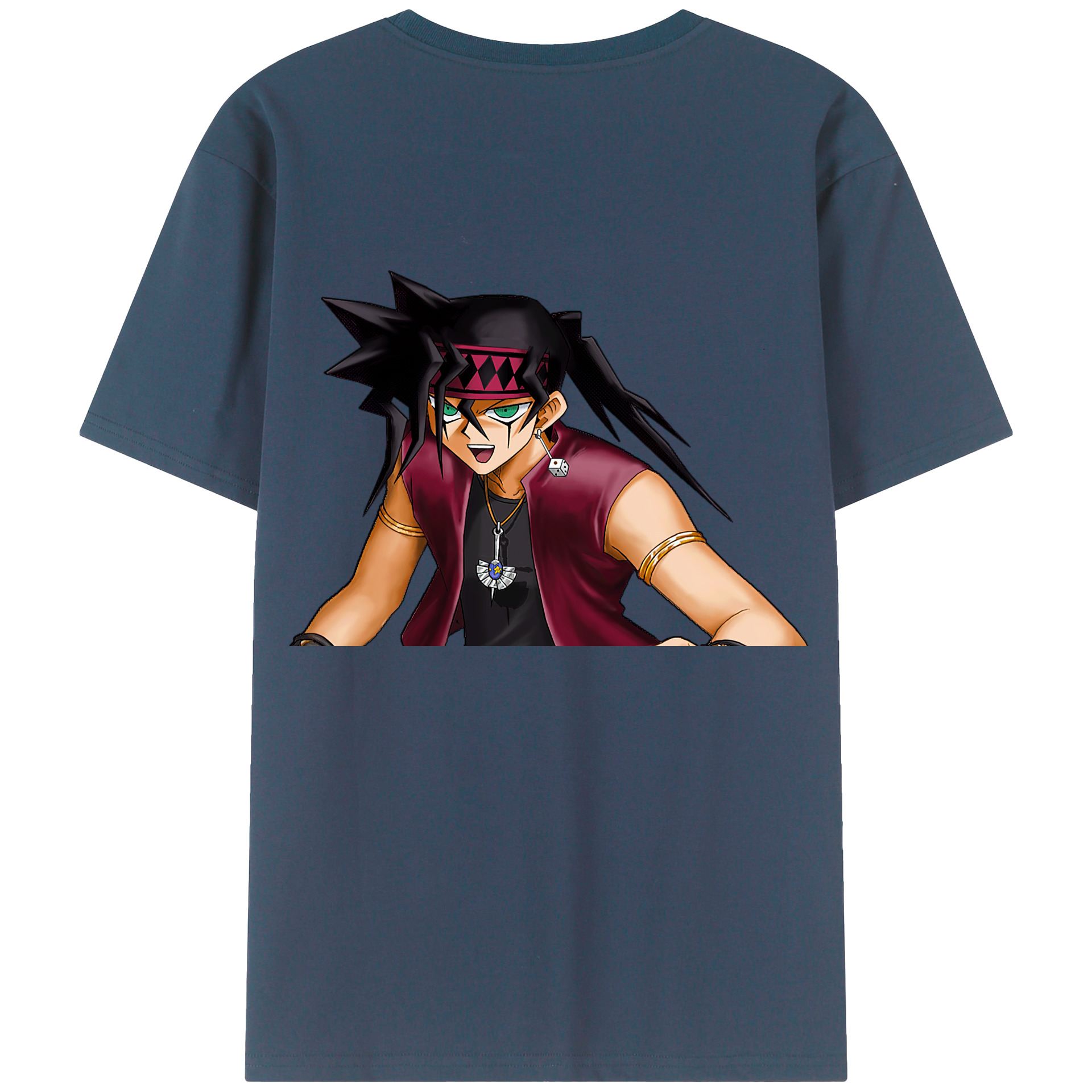 （画像用） 遊☆戯☆王 Yu-Gi-Oh! 綿100％ メンズ半袖Tシャツ（バックプリント） 通気性