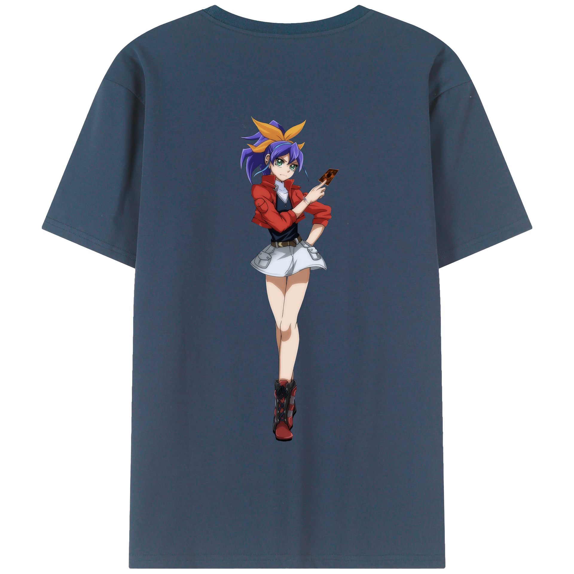 （画像用） 遊☆戯☆王 Yu-Gi-Oh! 綿100％ メンズ半袖Tシャツ（バックプリント） 通気性