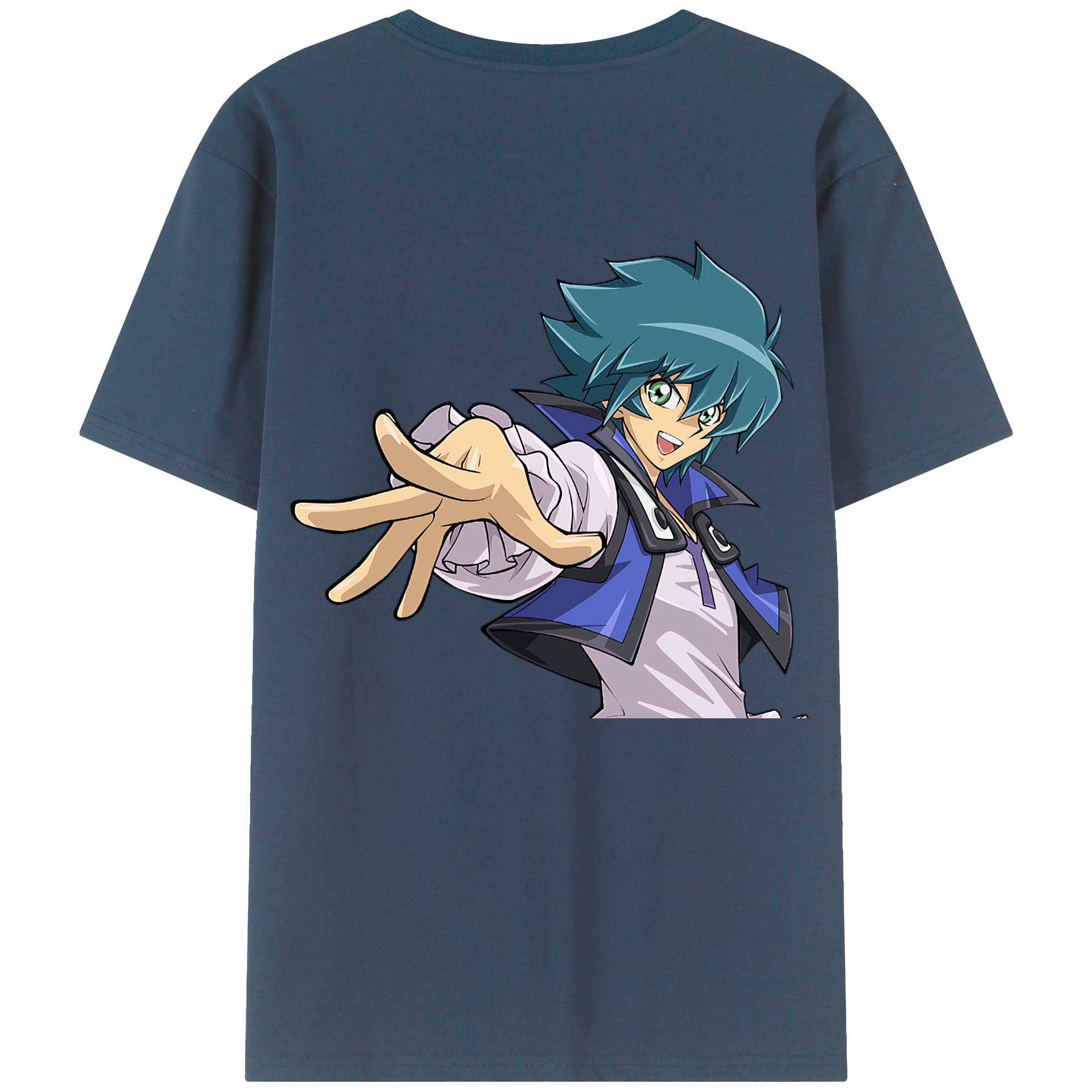 （画像用） 遊☆戯☆王 Yu-Gi-Oh! 綿100％ メンズ半袖Tシャツ（バックプリント） 通気性