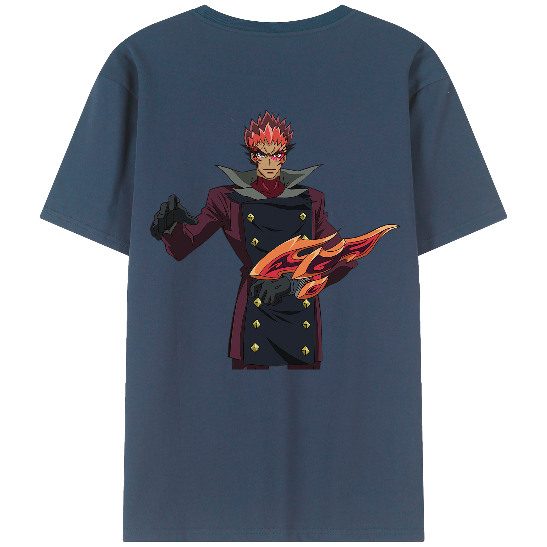 （画像用） 遊☆戯☆王 Yu-Gi-Oh! 綿100％ メンズ半袖Tシャツ（バックプリント） 通気性