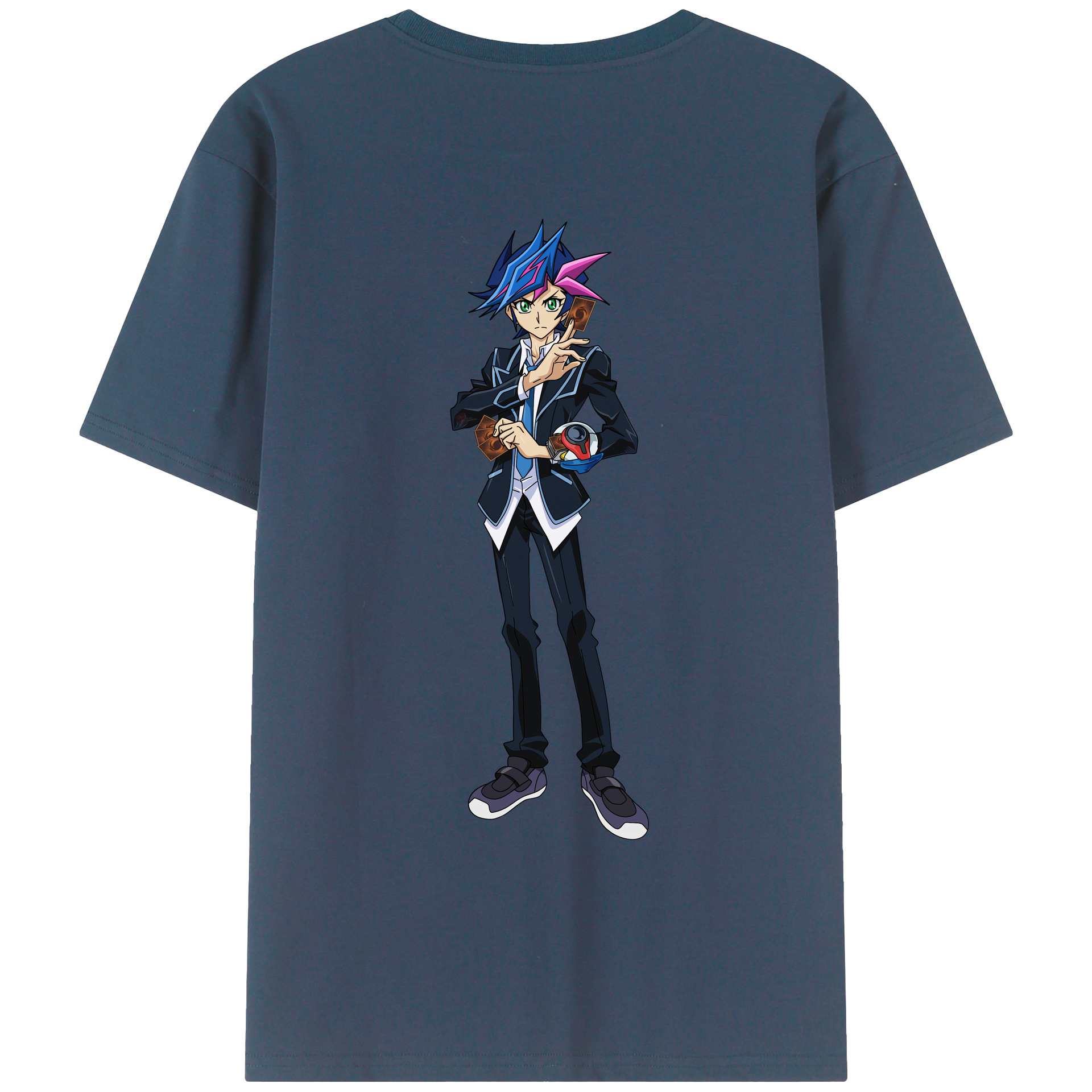 （画像用） 遊☆戯☆王 Yu-Gi-Oh! 綿100％ メンズ半袖Tシャツ（バックプリント） 通気性