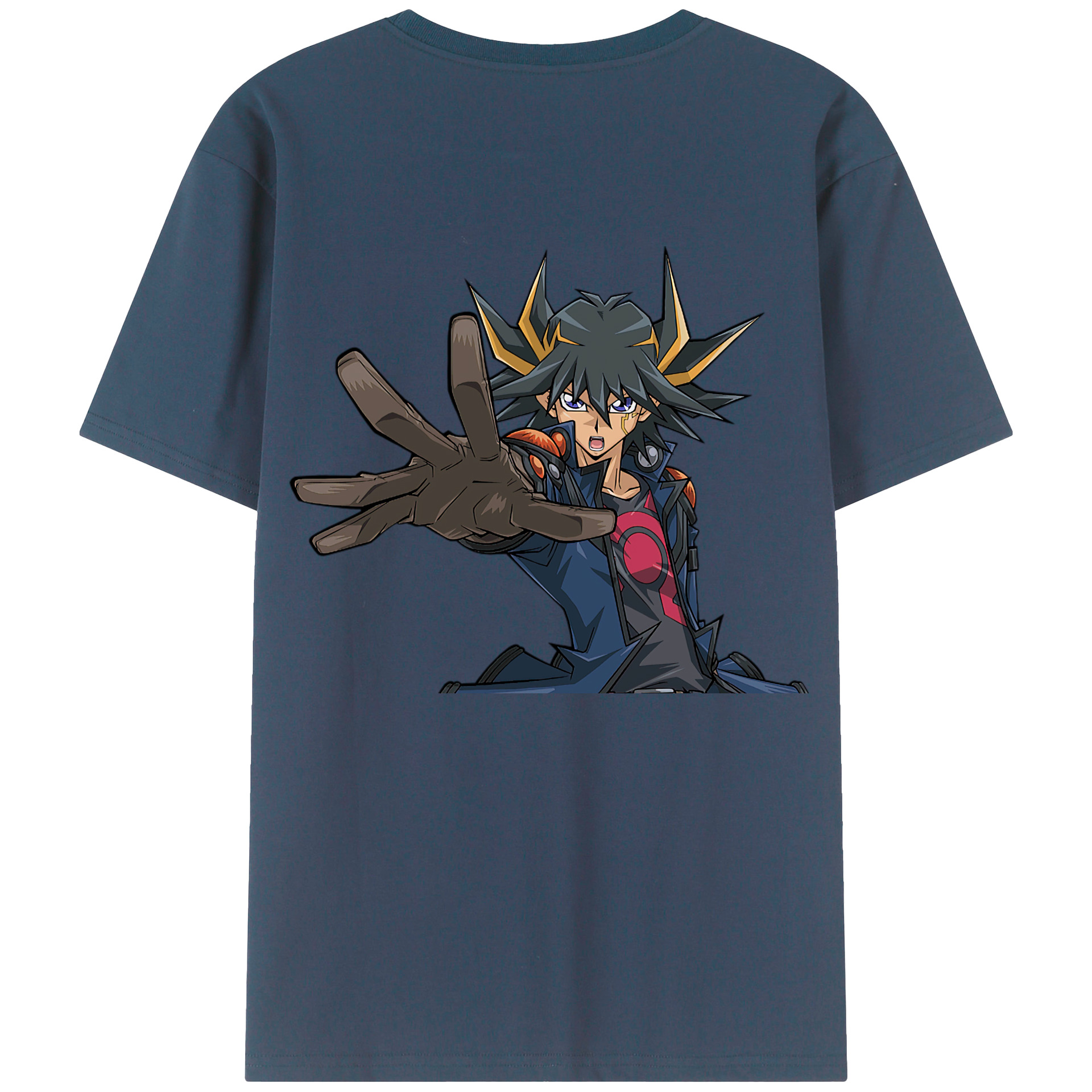 （画像用） 遊☆戯☆王 Yu-Gi-Oh! 綿100％ メンズ半袖Tシャツ（バックプリント） 通気性