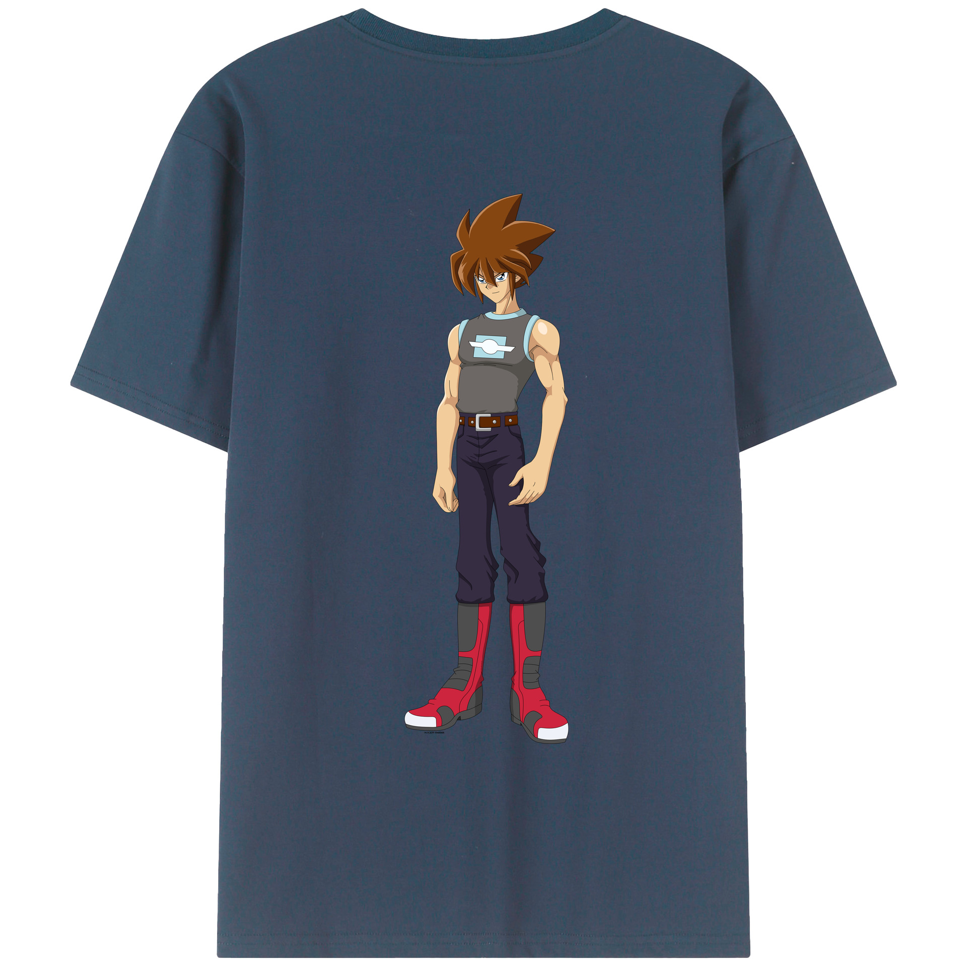 （画像用） 遊☆戯☆王 Yu-Gi-Oh! 綿100％ メンズ半袖Tシャツ（バックプリント） 通気性