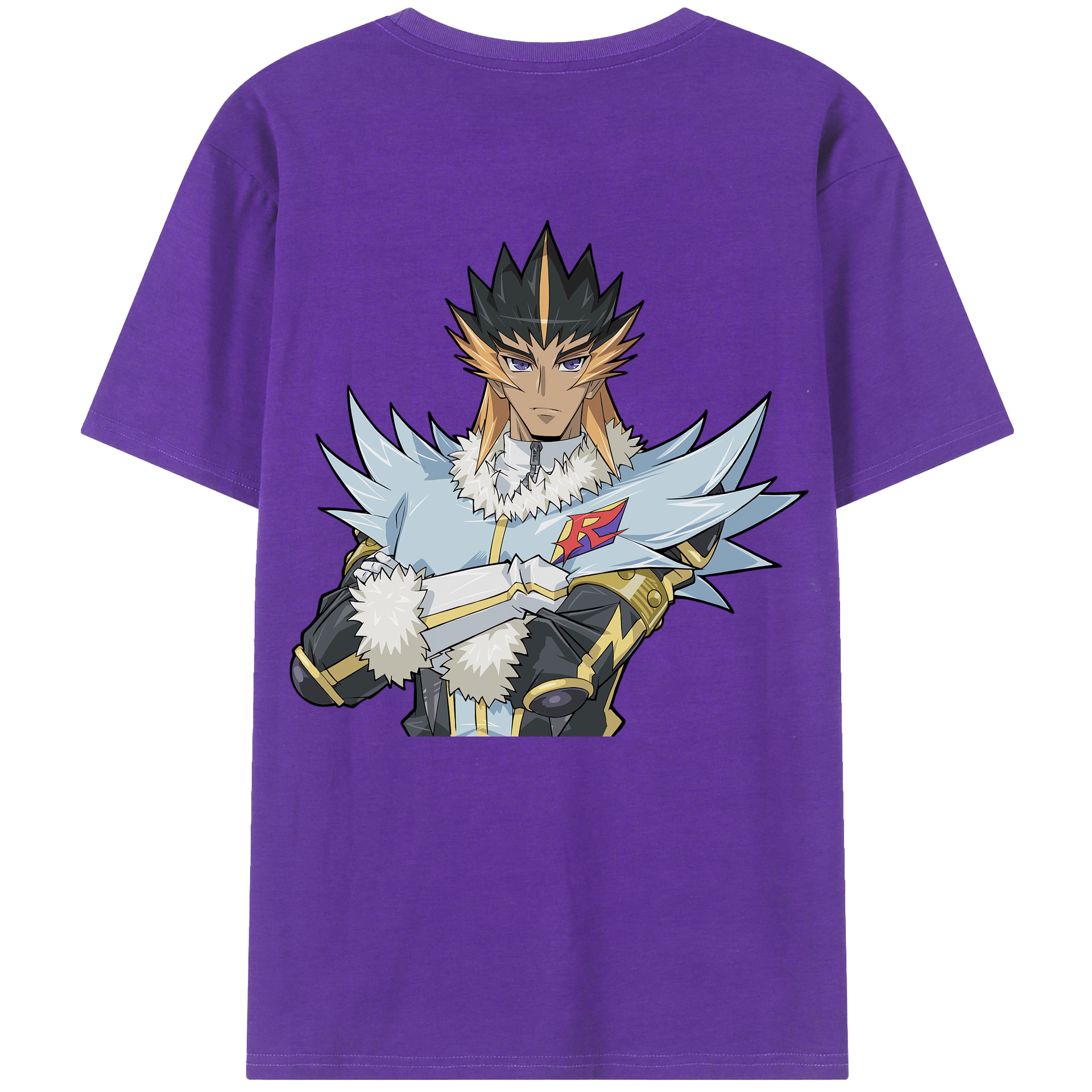 （画像用） 遊☆戯☆王 Yu-Gi-Oh! 綿100％ メンズ半袖Tシャツ（バックプリント） 通気性