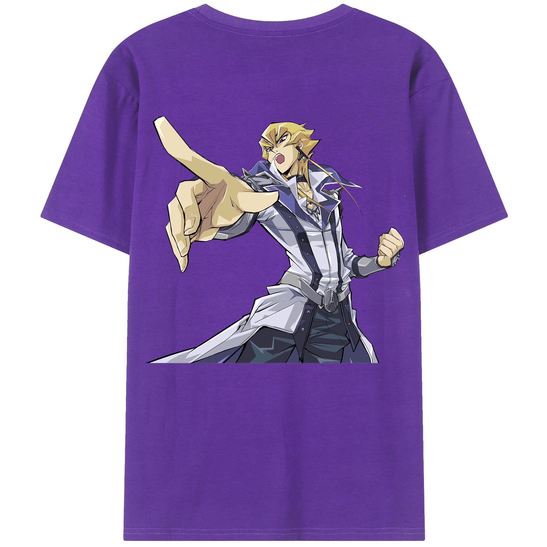 （画像用） 遊☆戯☆王 Yu-Gi-Oh! 綿100％ メンズ半袖Tシャツ（バックプリント） 通気性