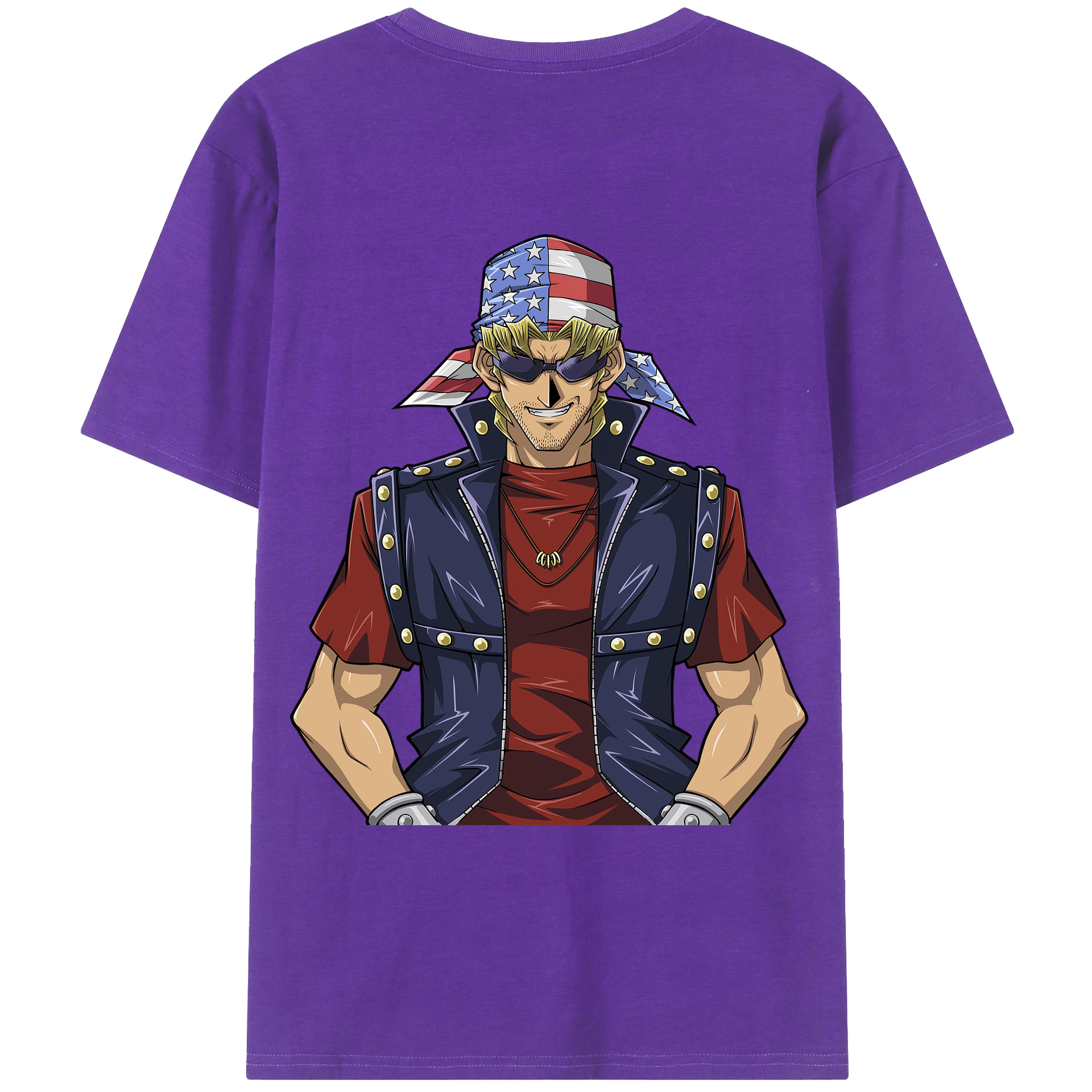 （画像用） 遊☆戯☆王 Yu-Gi-Oh! 綿100％ メンズ半袖Tシャツ（バックプリント） 通気性