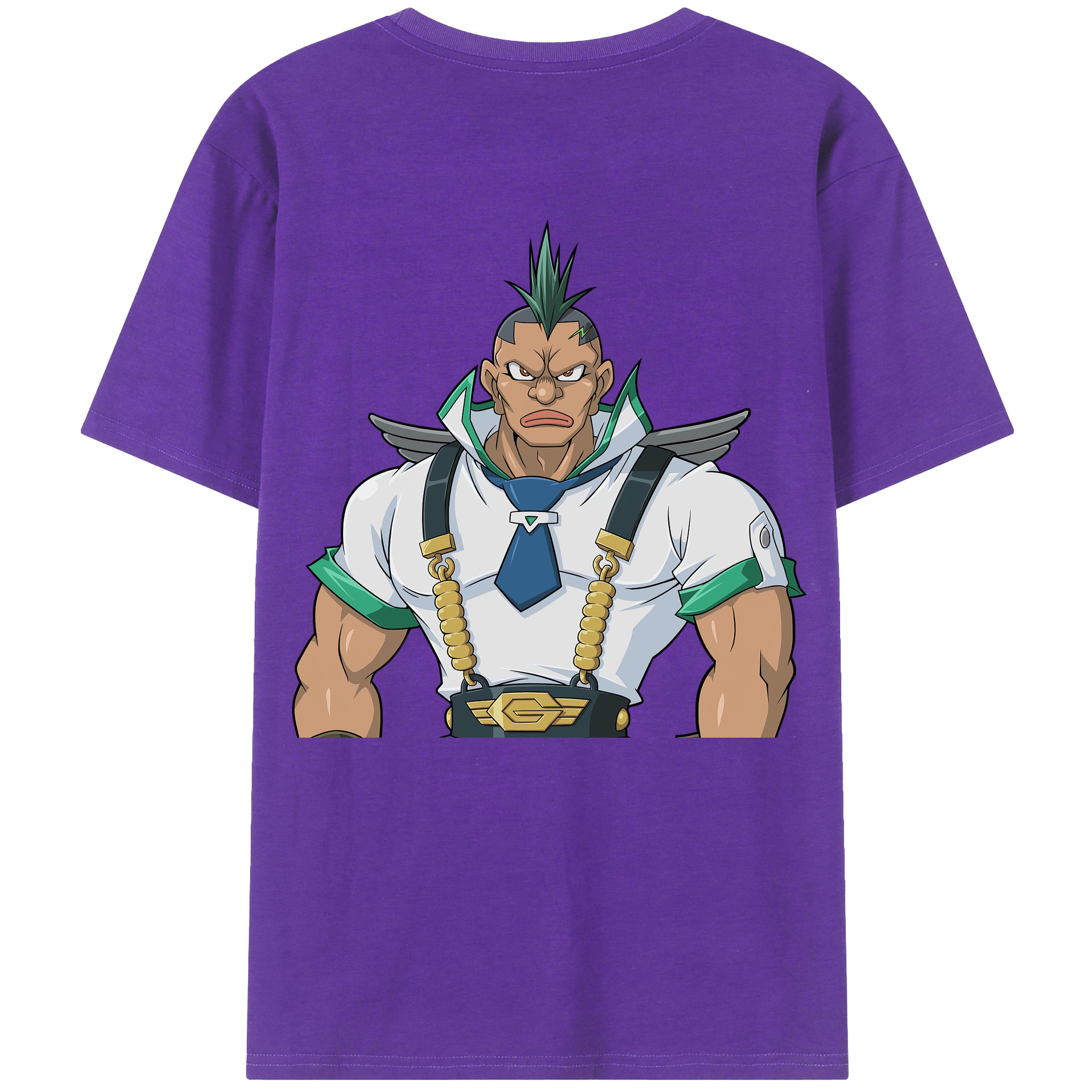 （画像用） 遊☆戯☆王 Yu-Gi-Oh! 綿100％ メンズ半袖Tシャツ（バックプリント） 通気性
