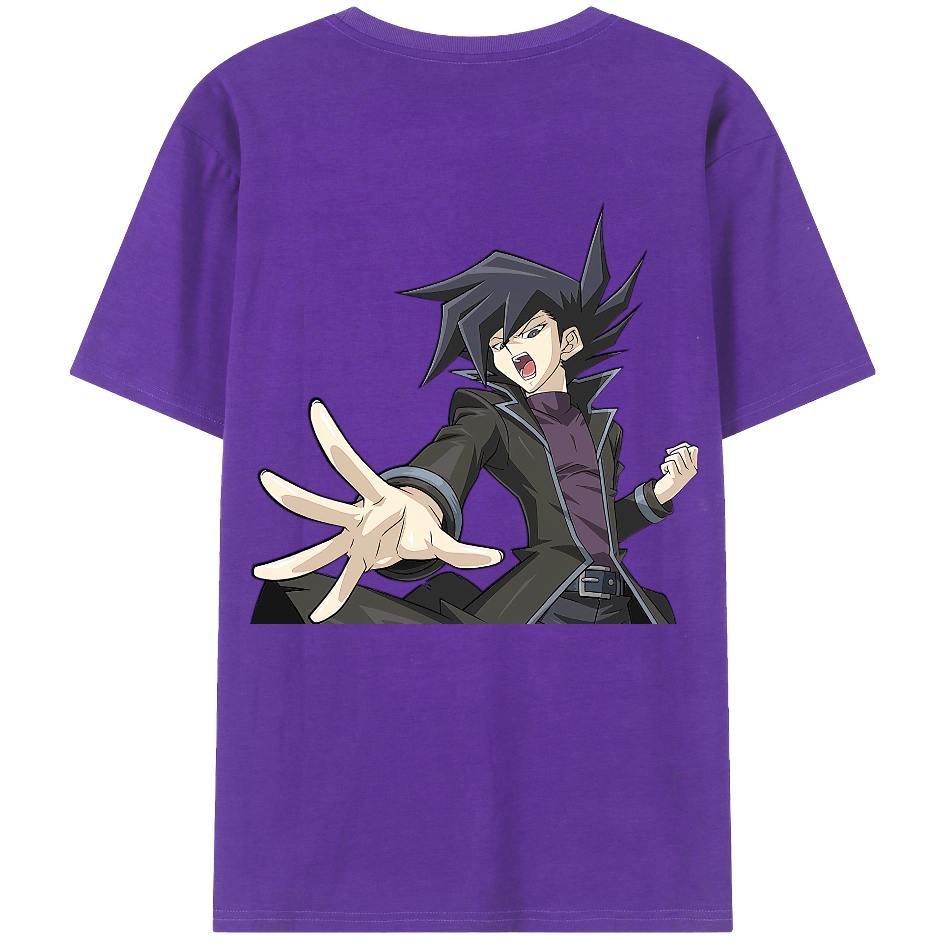 （画像用） 遊☆戯☆王 Yu-Gi-Oh! 綿100％ メンズ半袖Tシャツ（バックプリント） 通気性