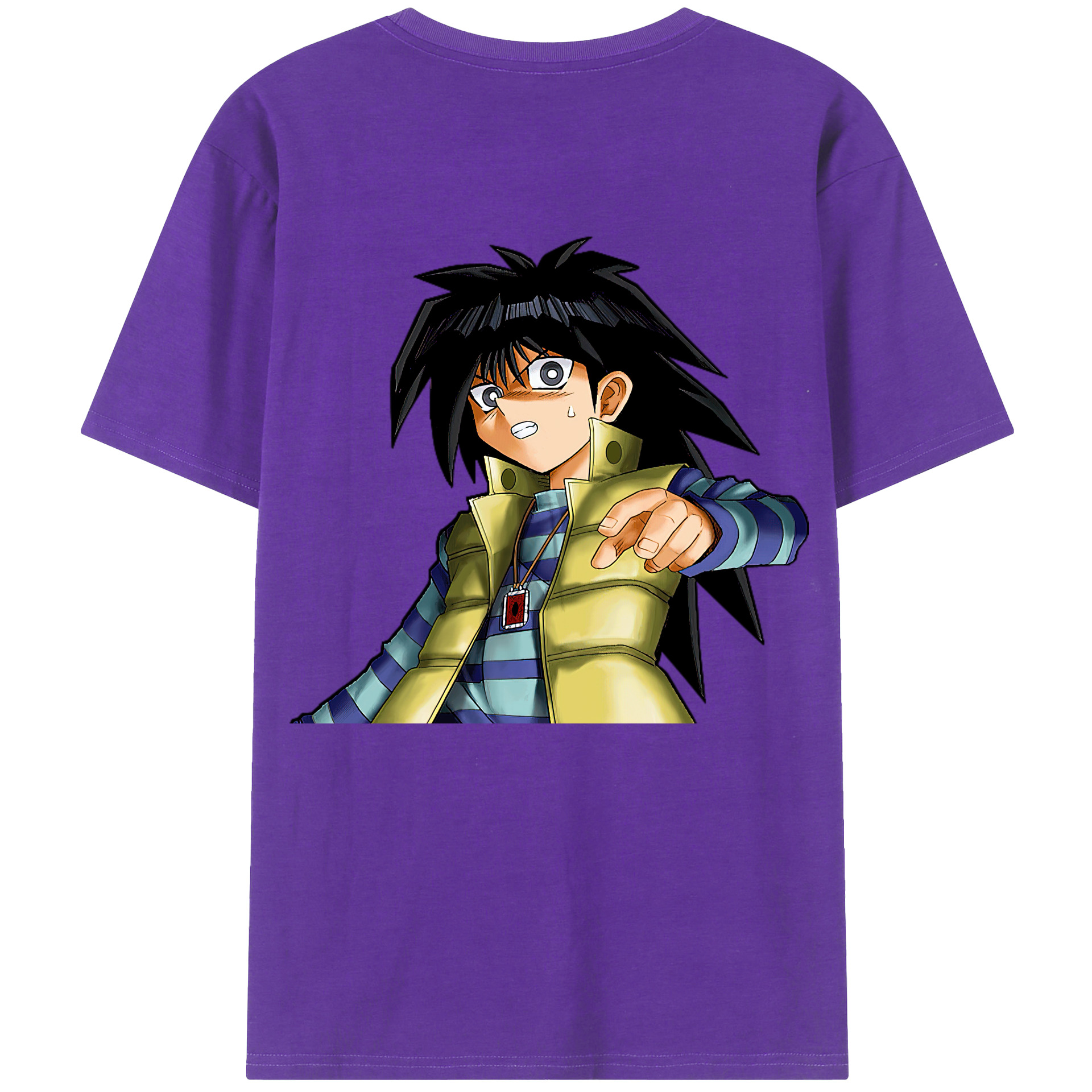 （画像用） 遊☆戯☆王 Yu-Gi-Oh! 綿100％ メンズ半袖Tシャツ（バックプリント） 通気性