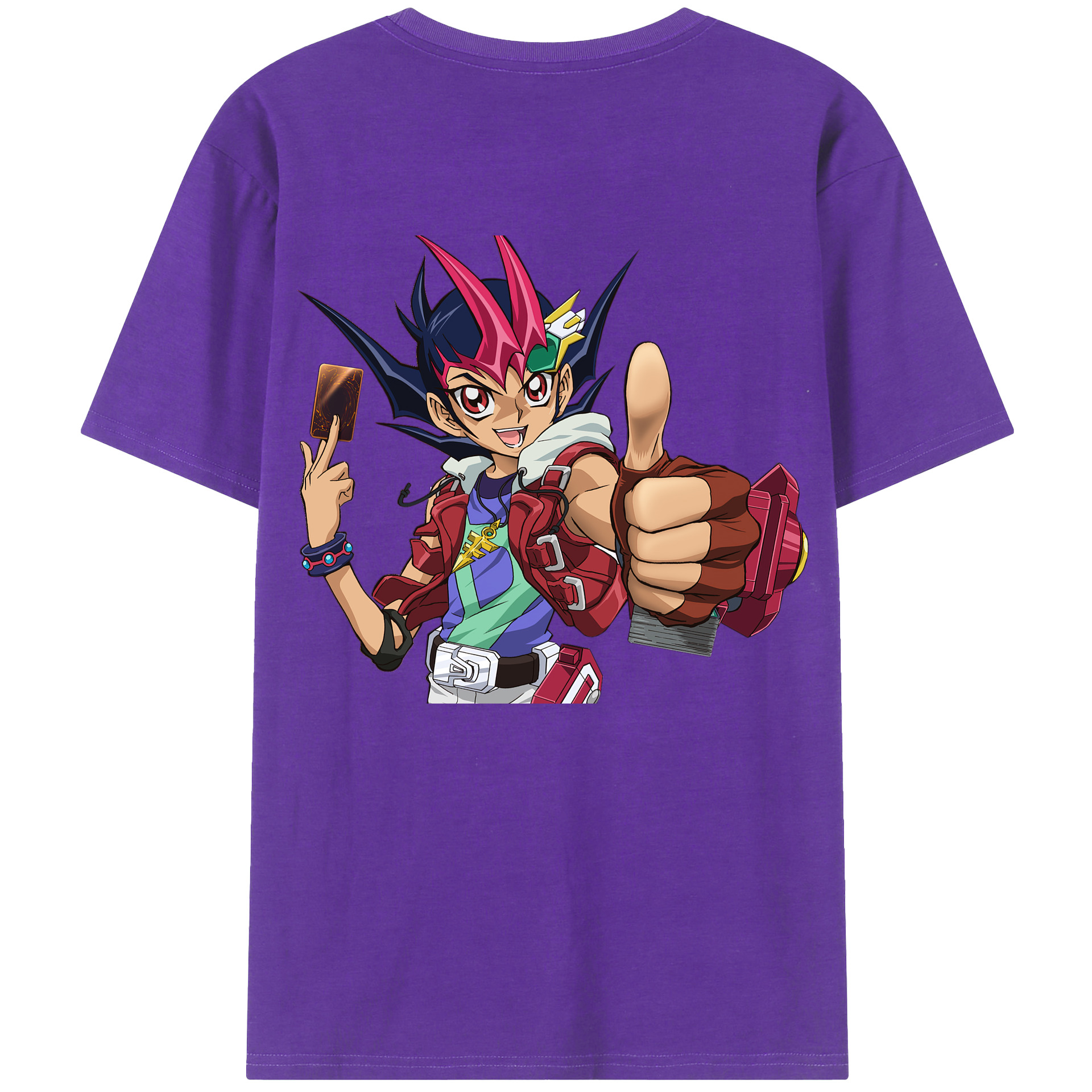 （画像用） 遊☆戯☆王 Yu-Gi-Oh! 綿100％ メンズ半袖Tシャツ（バックプリント） 通気性