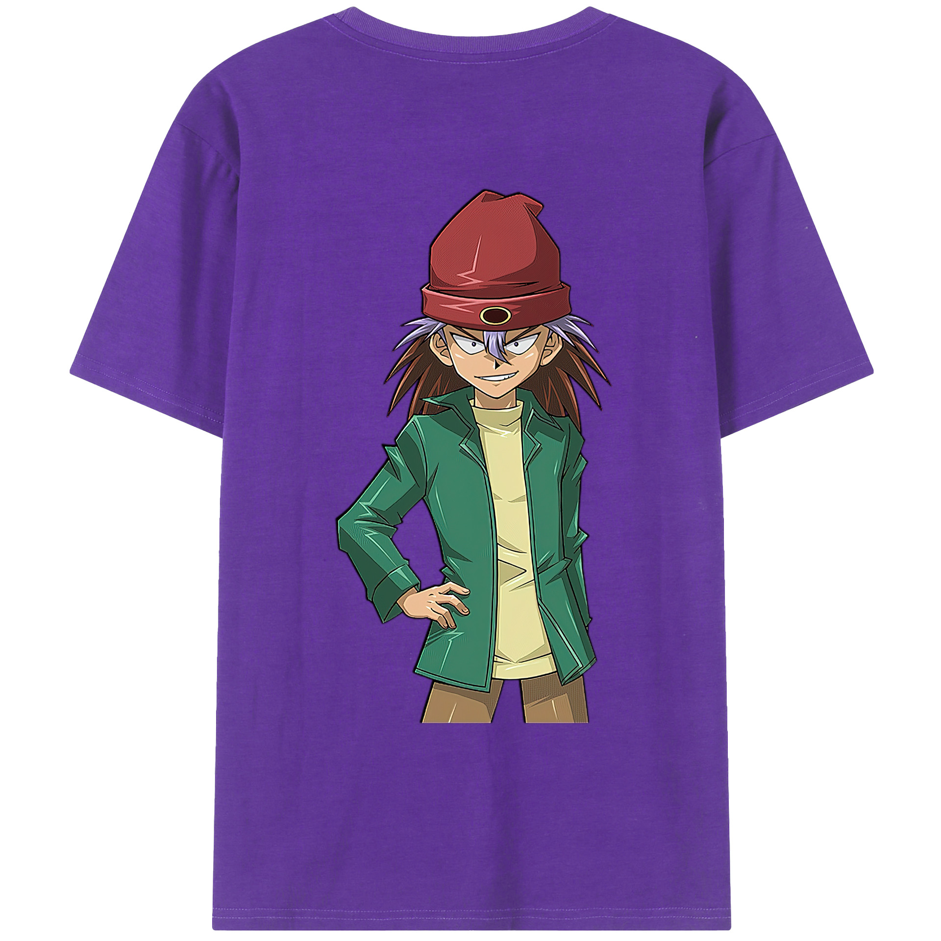 （画像用） 遊☆戯☆王 Yu-Gi-Oh! 綿100％ メンズ半袖Tシャツ（バックプリント） 通気性