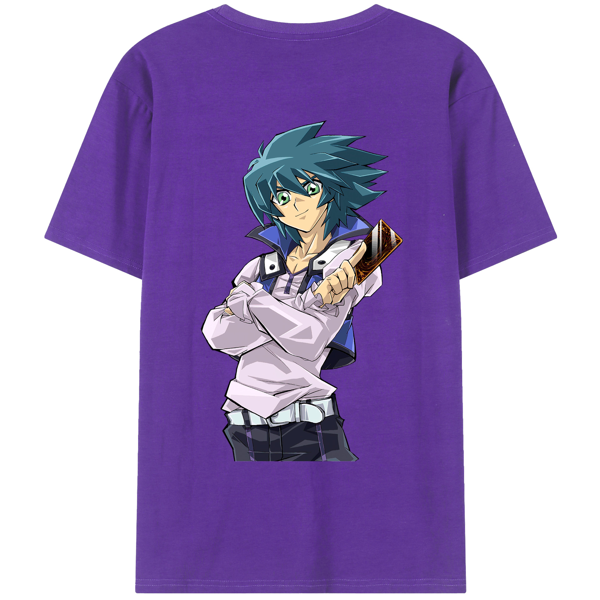 （画像用） 遊☆戯☆王 Yu-Gi-Oh! 綿100％ メンズ半袖Tシャツ（バックプリント） 通気性