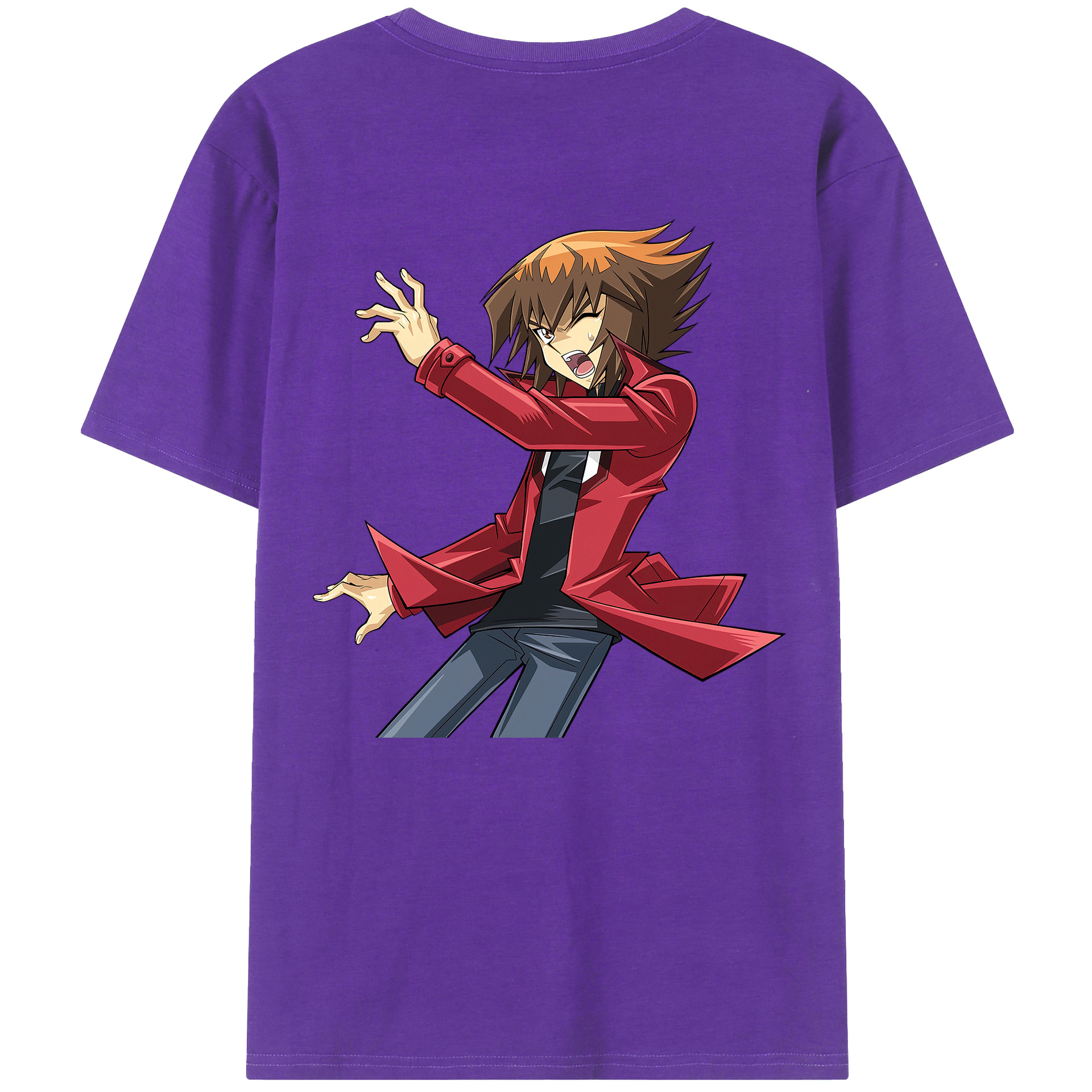 （画像用） 遊☆戯☆王 Yu-Gi-Oh! 綿100％ メンズ半袖Tシャツ（バックプリント） 通気性