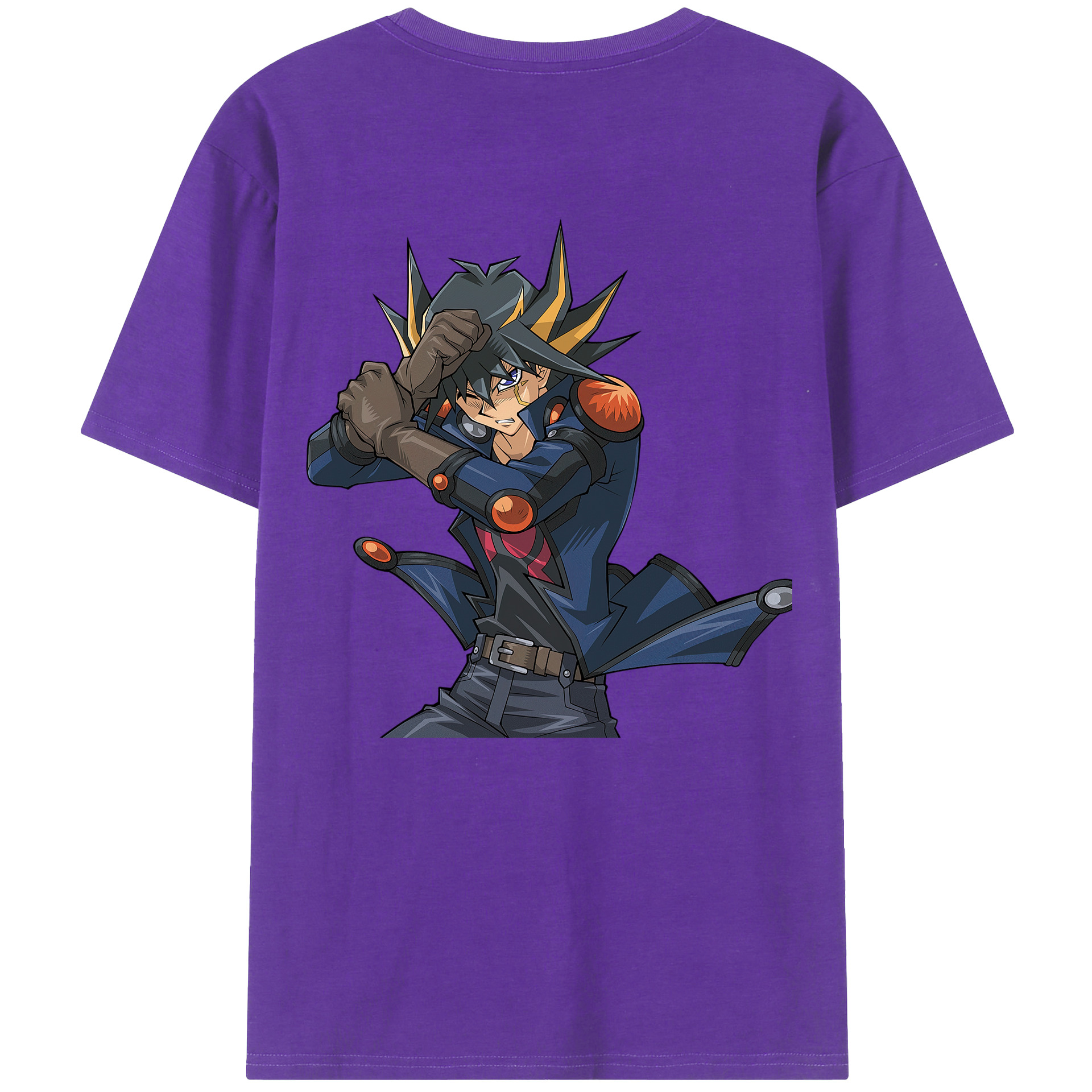 （画像用） 遊☆戯☆王 Yu-Gi-Oh! 綿100％ メンズ半袖Tシャツ（バックプリント） 通気性