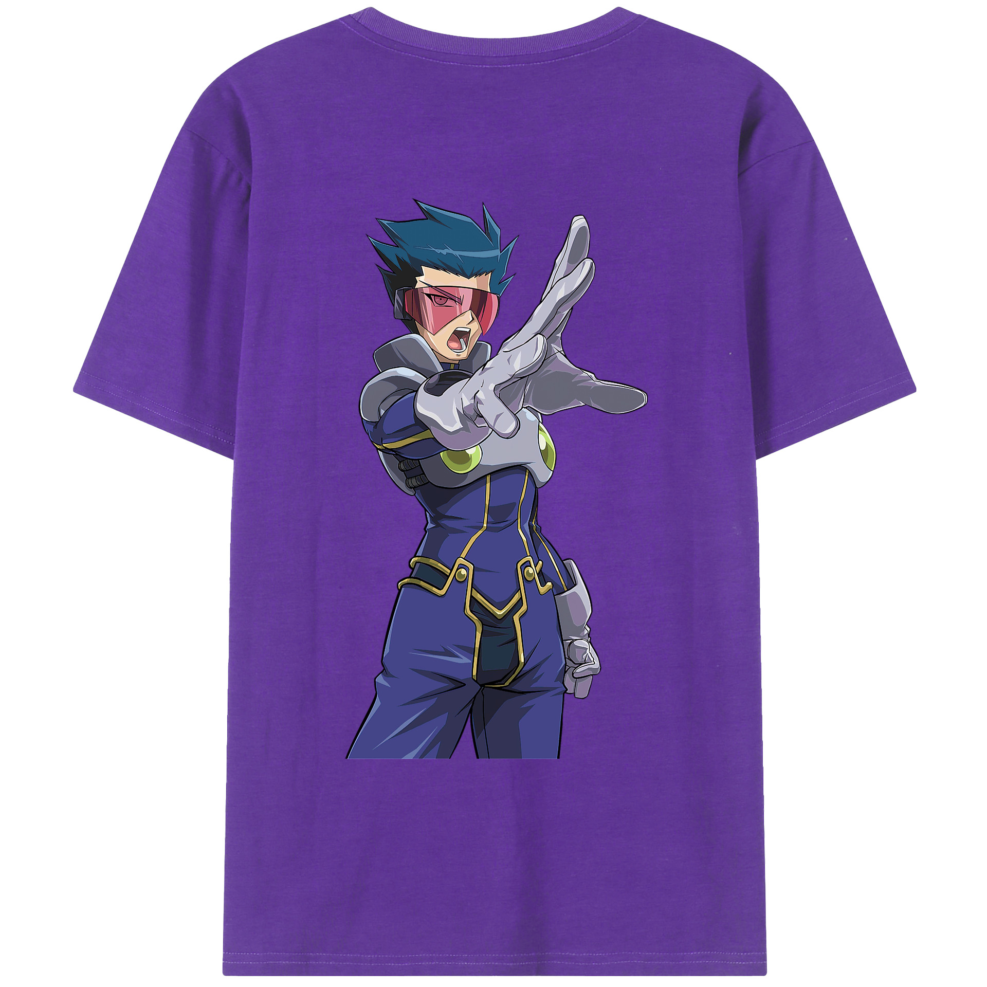 （画像用） 遊☆戯☆王 Yu-Gi-Oh! 綿100％ メンズ半袖Tシャツ（バックプリント） 通気性
