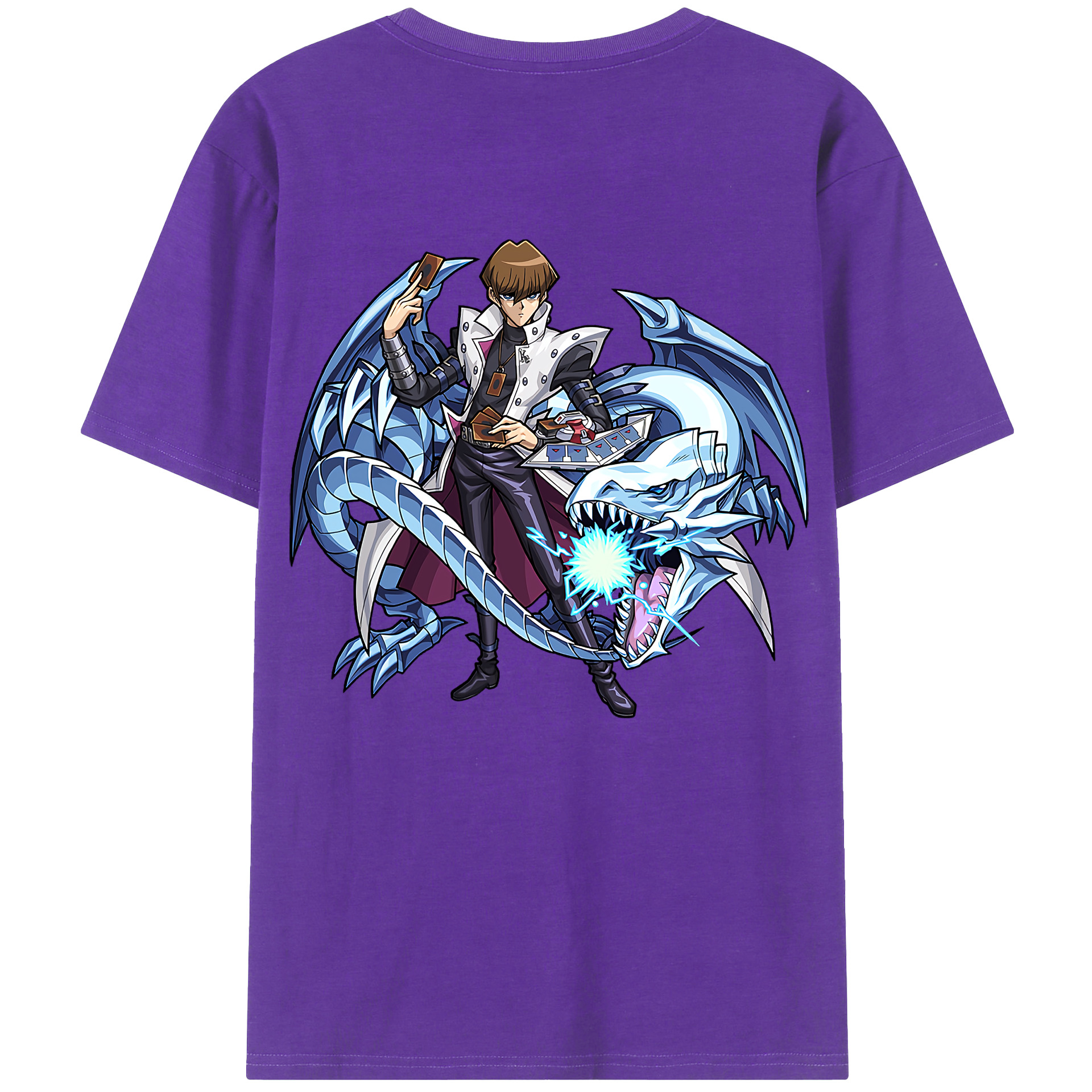 （画像用） 遊☆戯☆王 Yu-Gi-Oh! 綿100％ メンズ半袖Tシャツ（バックプリント） 通気性