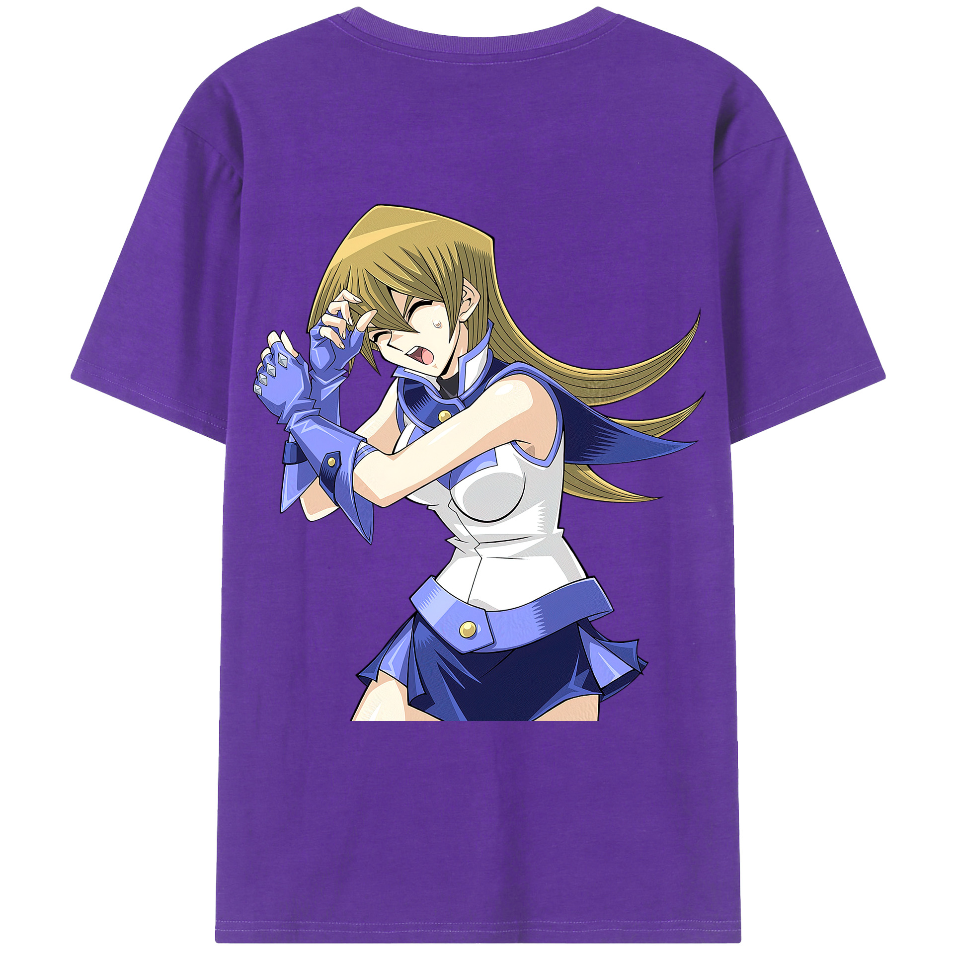（画像用） 遊☆戯☆王 Yu-Gi-Oh! 綿100％ メンズ半袖Tシャツ（バックプリント） 通気性